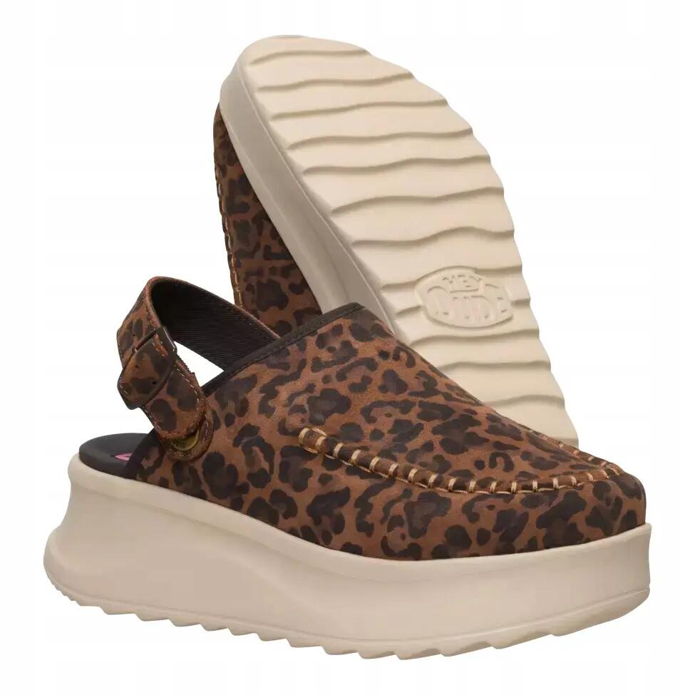 HEYDUDE Damskie Chodaki Delray Clog Suede 3/6