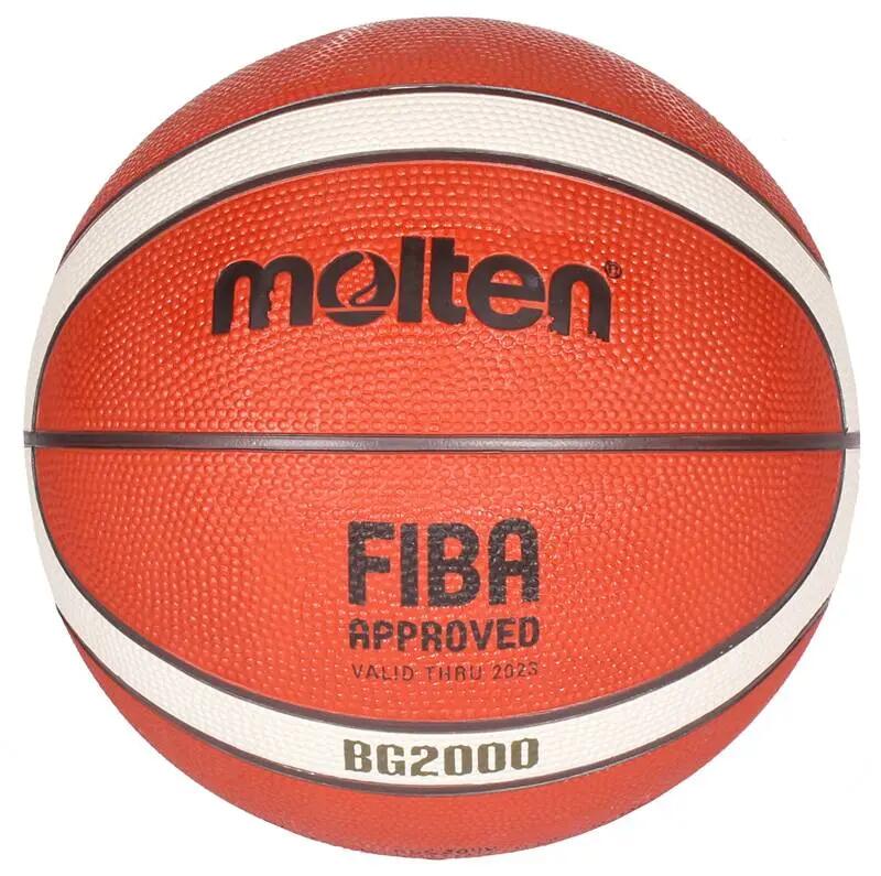 Pachet 6 mingi baschet Molten: 5 × B7G2000 FIBA + B7D2005 Deep Channel + sac SPB 2/10