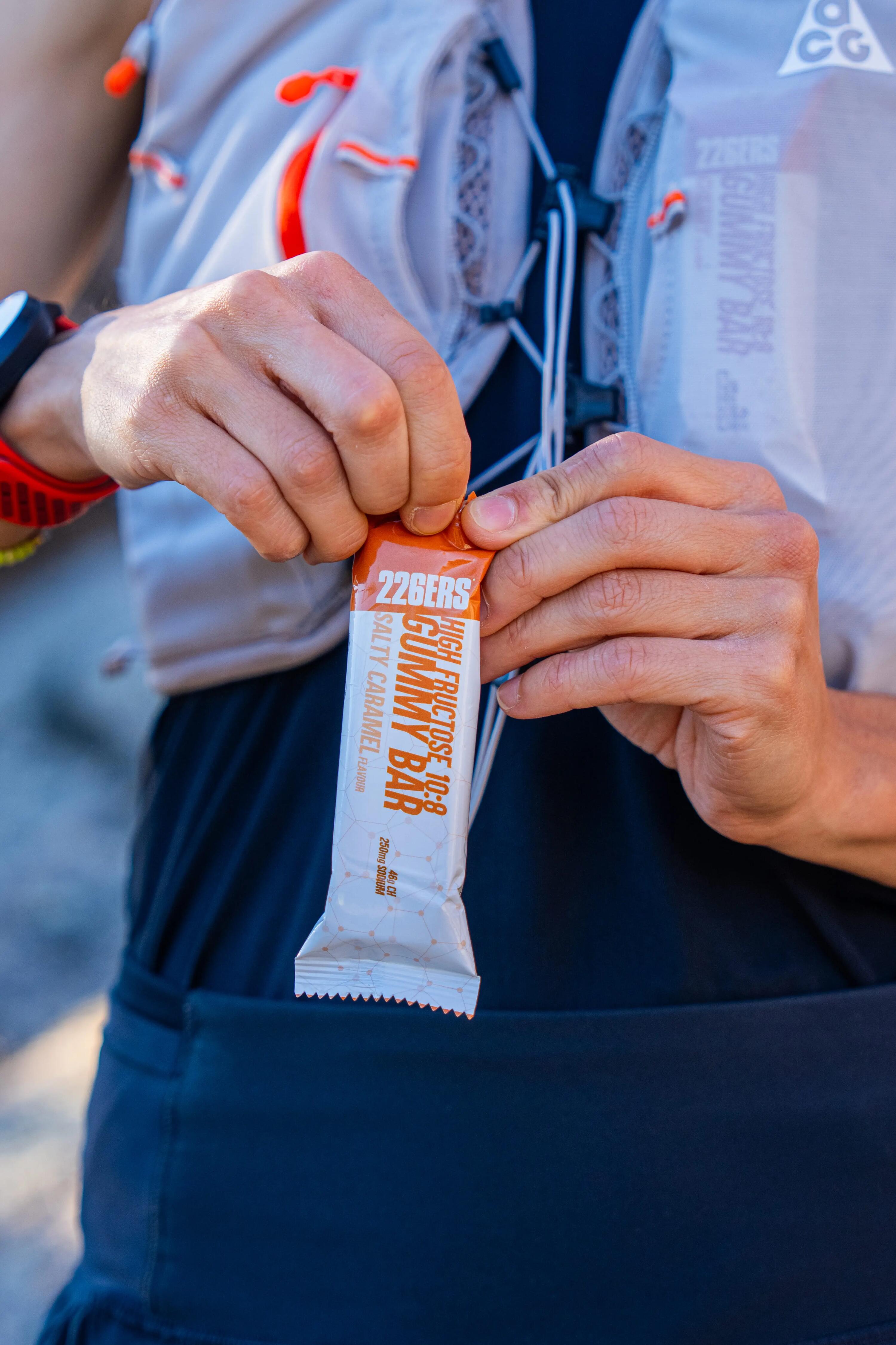 HIGH FRUCTOSE GUMMY BAR 60g SALTY 250mg CARAMEL 4/6