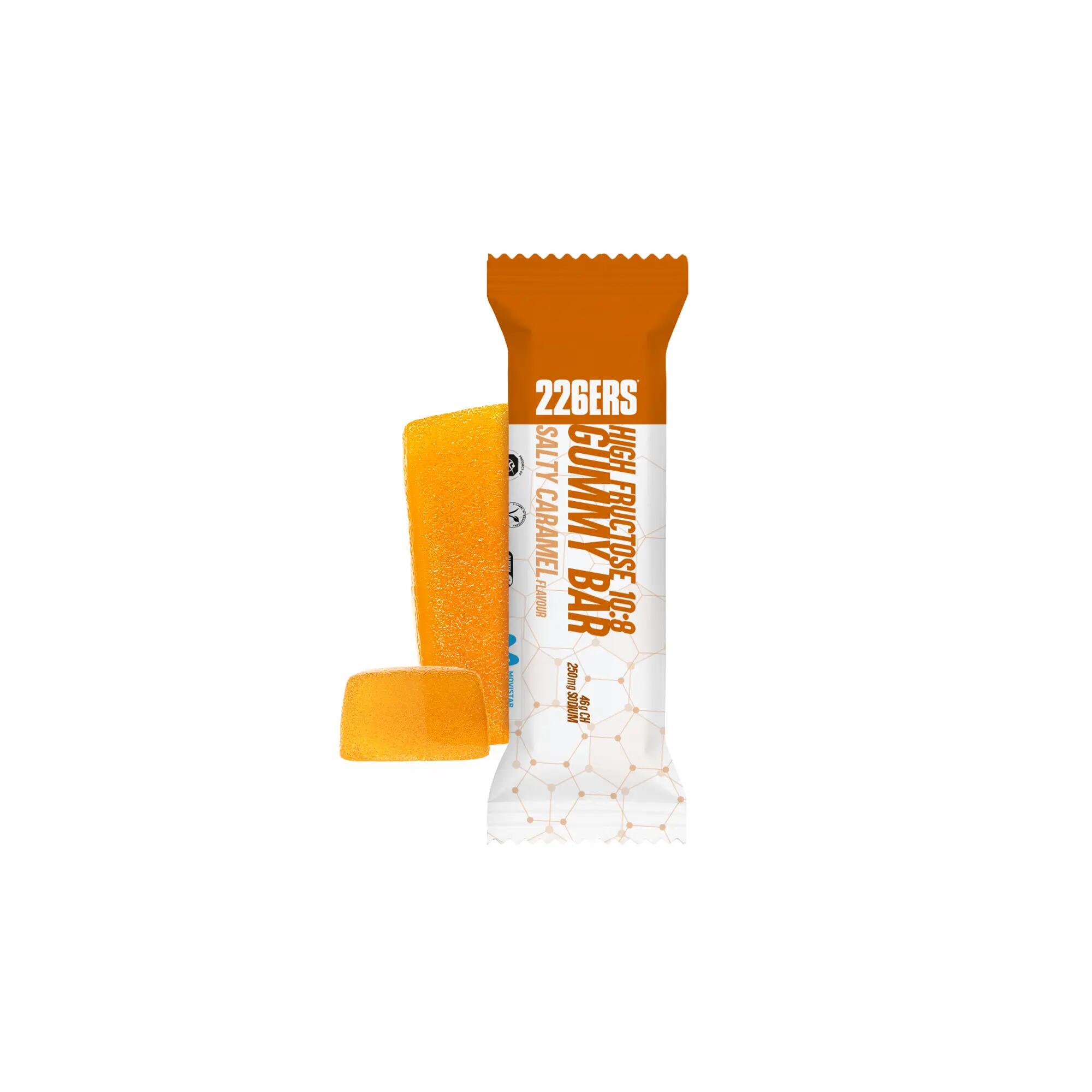 HIGH FRUCTOSE GUMMY BAR 60g SALTY 250mg CARAMEL 2/6