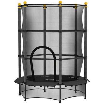 Trampoline enfant Ø1,4 x 1,9H m filet de sécurité couvre-ressorts
