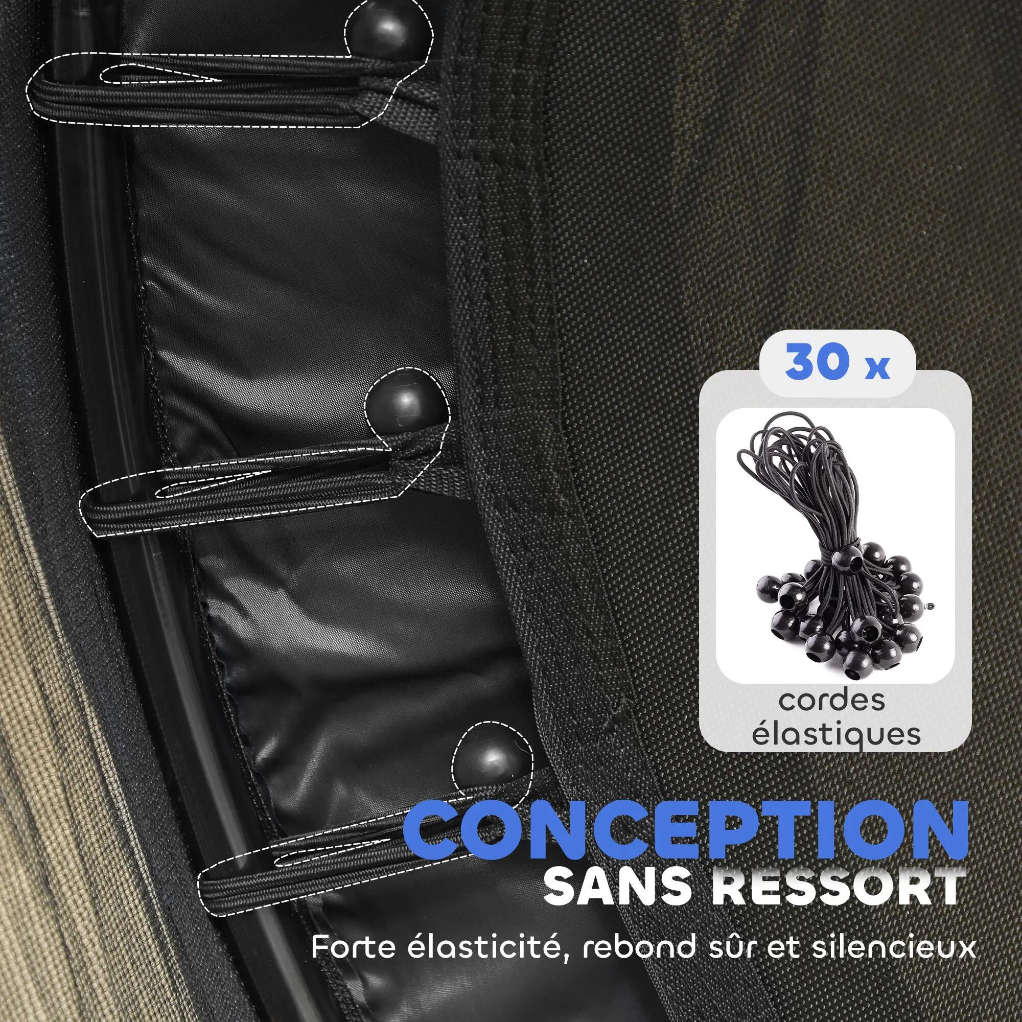 Trampoline enfant Ø1,4 x 1,9H m filet de sécurité couvre-ressorts 5/5