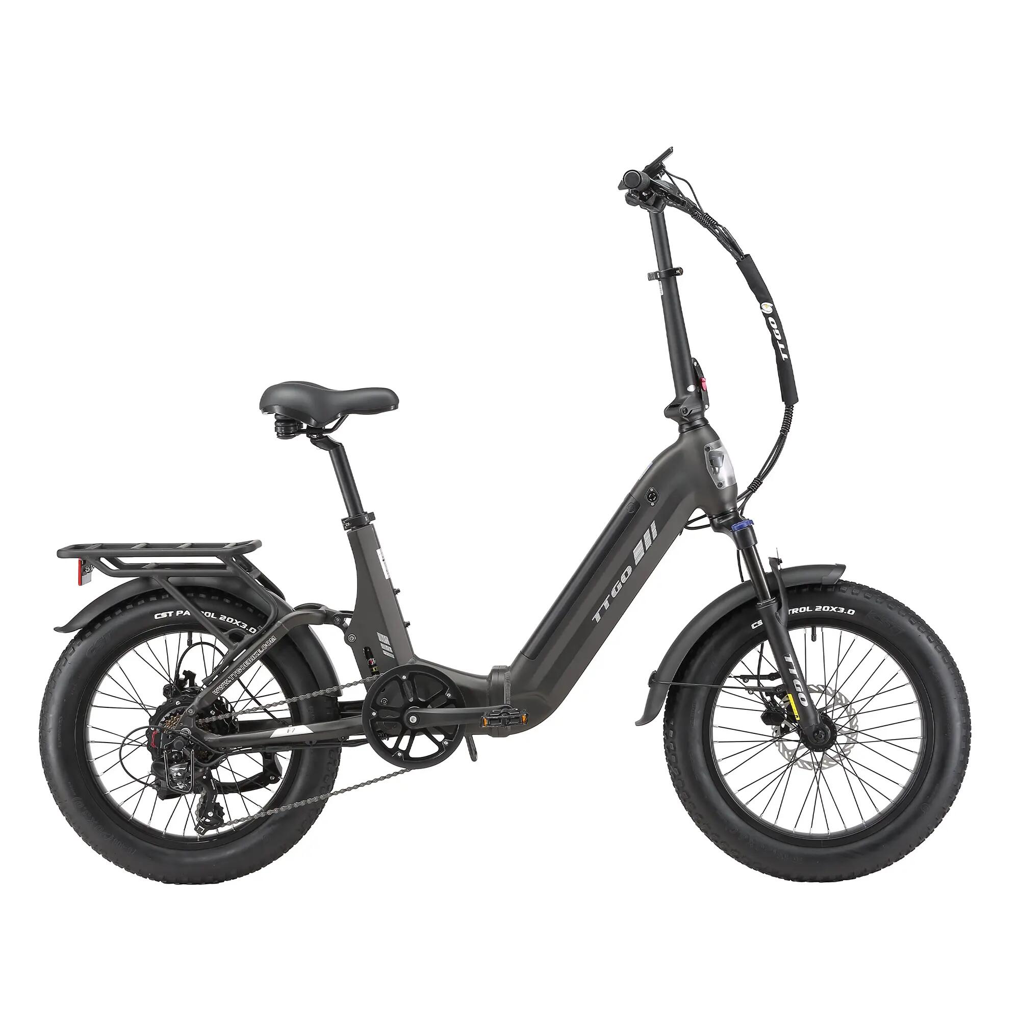 Składany miejski rower elektryczny F7 48V 15Ah 70Nm 130km pełna amortyzacja 4/5