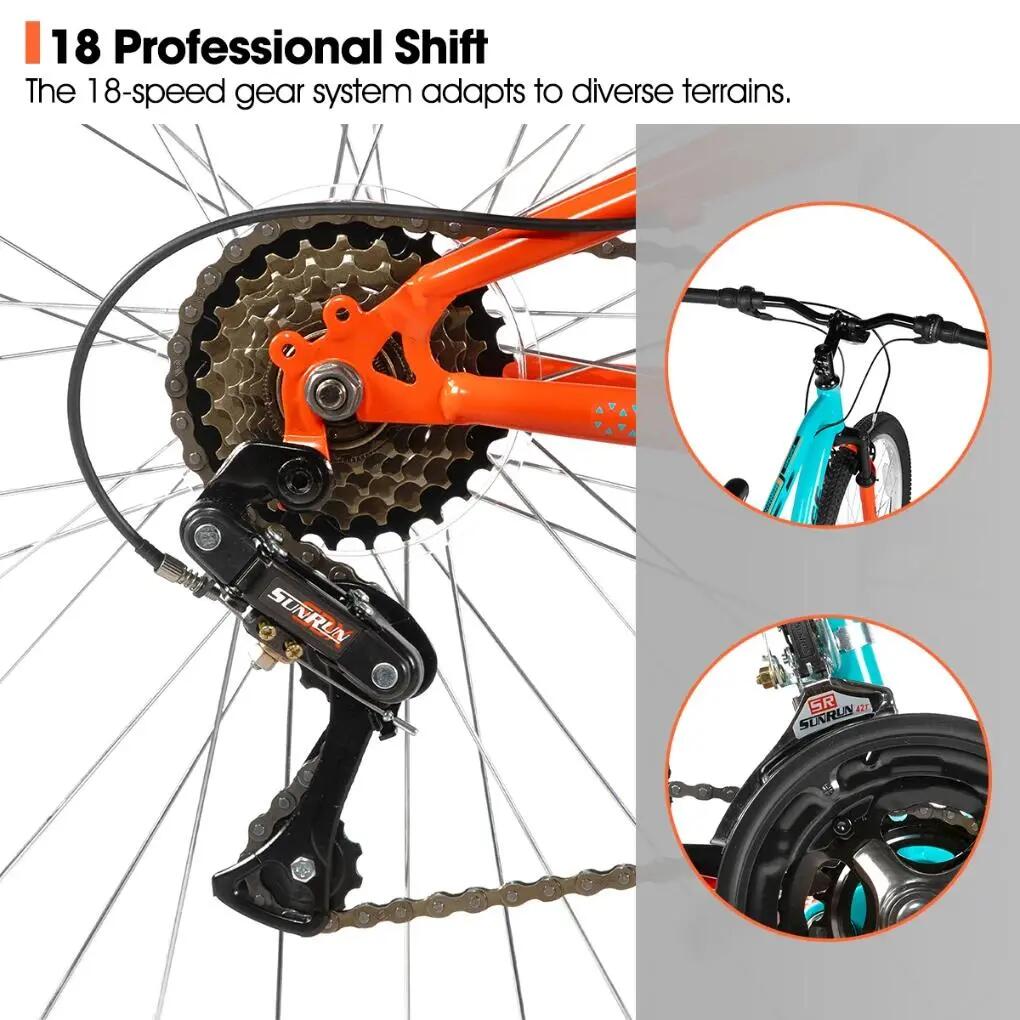 Donna Uomo Ragazzi MTB 26 Pollici 18 Velocità Doppia Sospensione 4/6