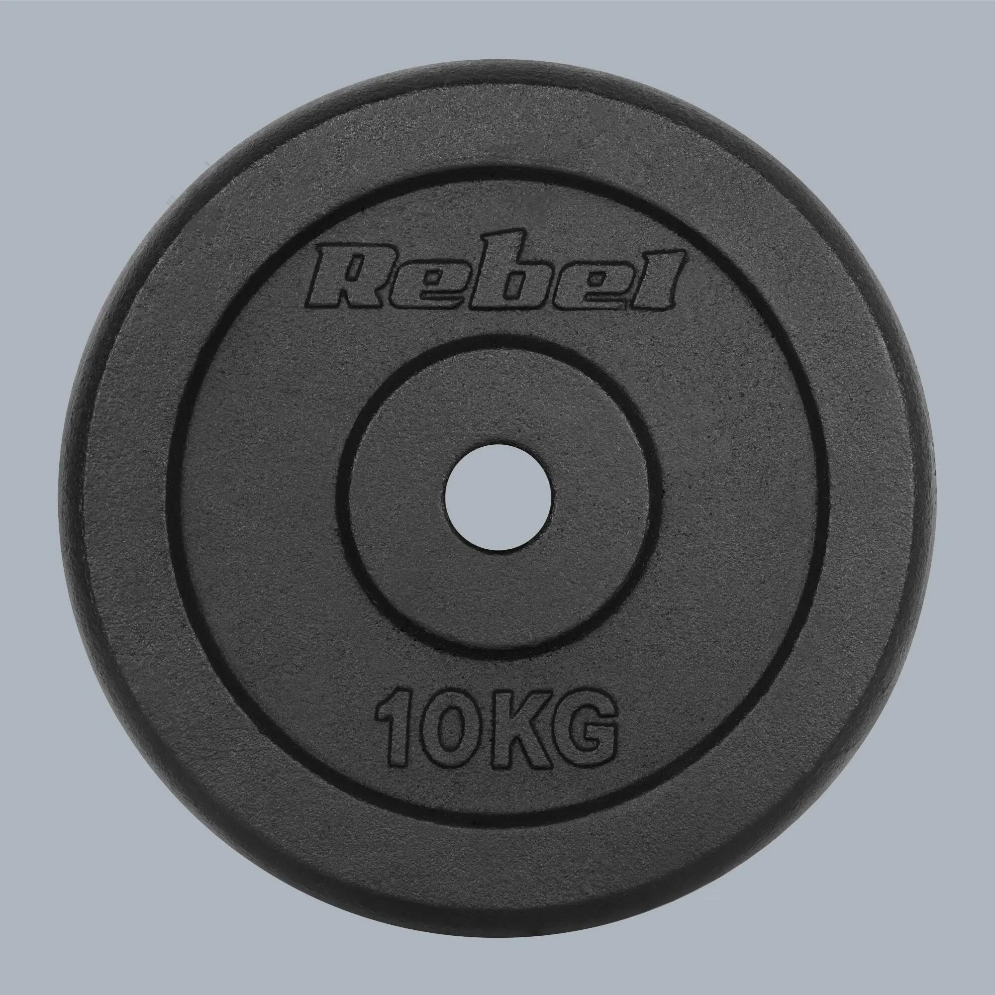 Obciążenie żeliwne zestw 2x10kg 20kg otwór 31mm talerz REBEL 6/7