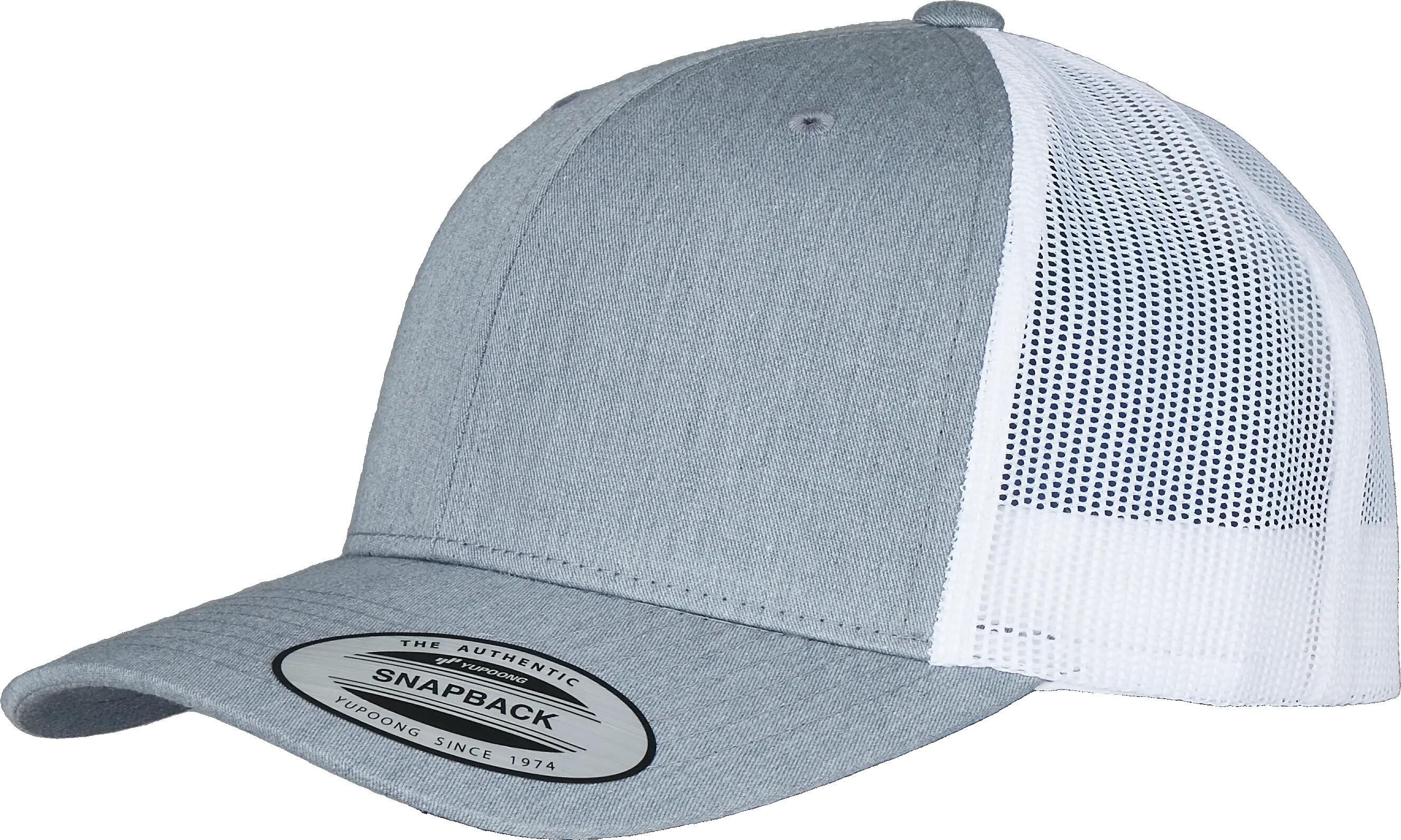 Casquette retro trucker bicolore - Heather / White - One Size 3/5