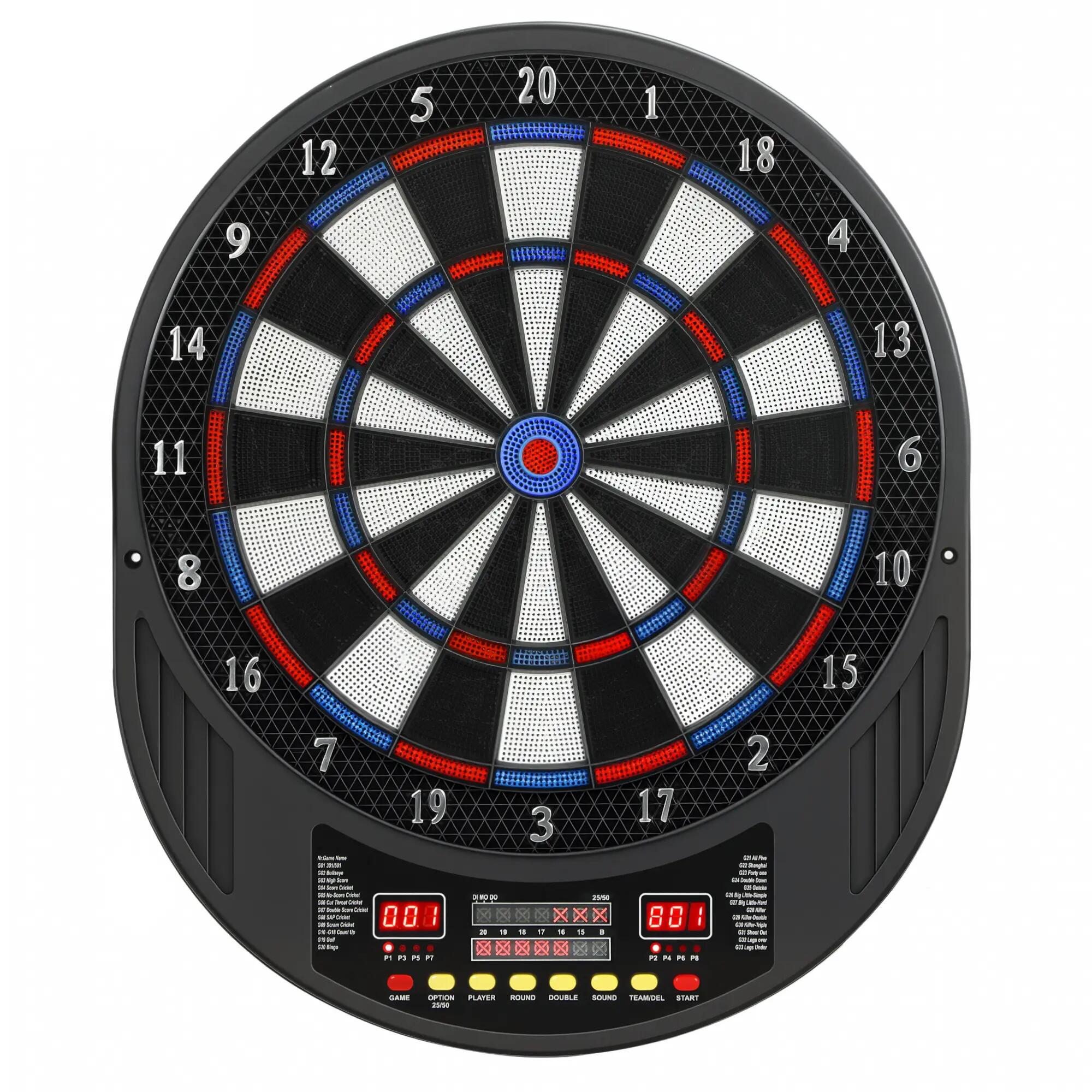 Cible jeu de fléchettes électronique 33 jeux 202 variations jusqu'à 8 joueurs 1/5