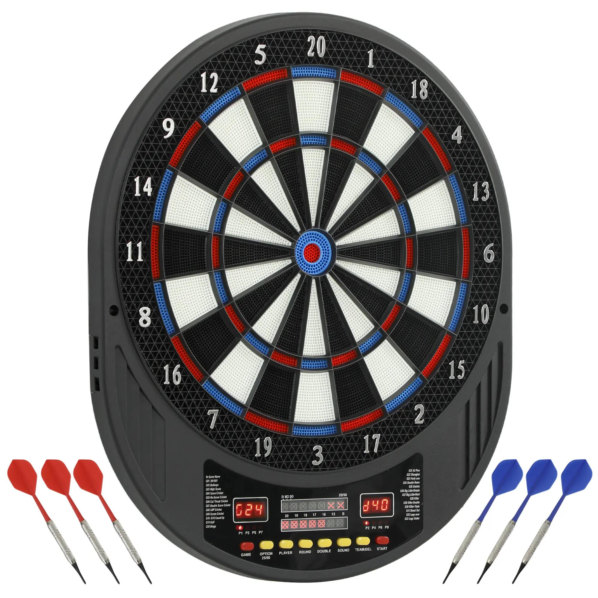 Cible jeu de fléchettes électronique 33 jeux 202 variations jusqu'à 8 joueurs 5/5