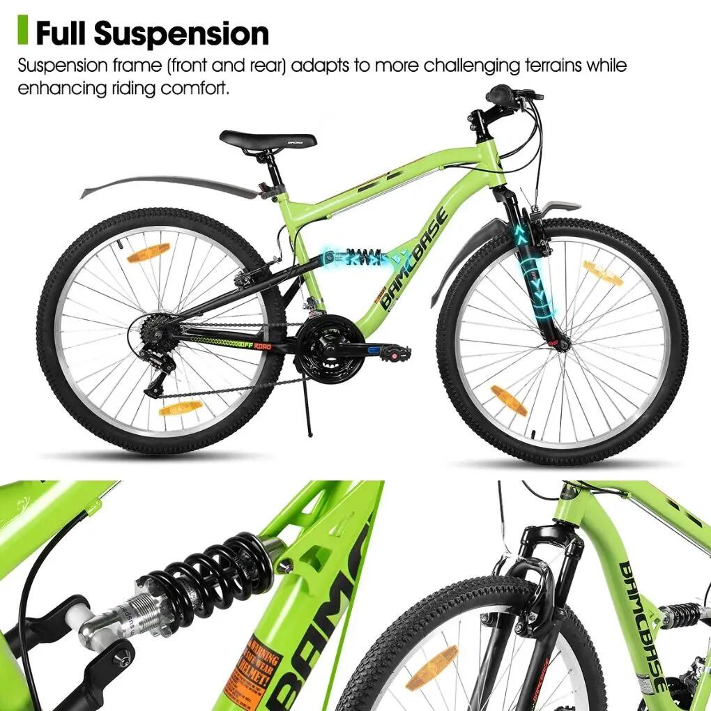 Mujer Hombre Jóvenes MTB 26 Pulgadas 18 Velocidades Doble Suspensión 3/6
