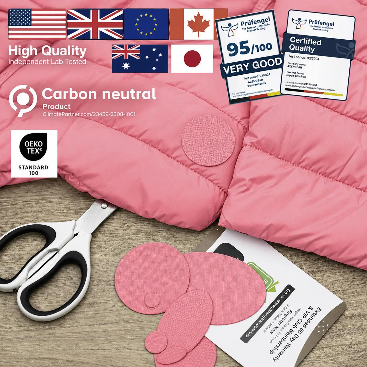 Parches autoadhesivos impermeables: plumas, tienda y saco de dormir, 11 uds. 4/11