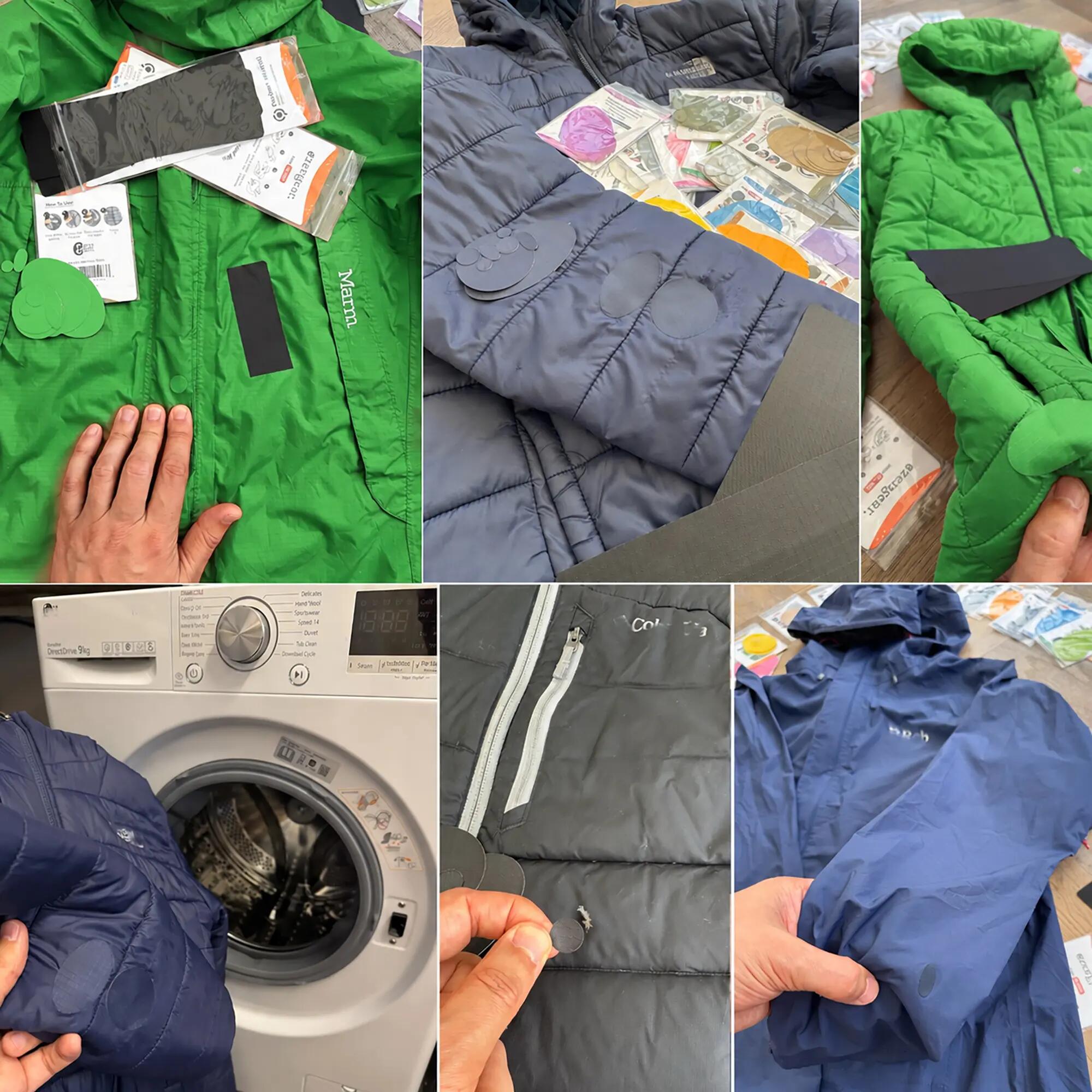 Reparatiepatch donsjas, zelfklevend, waterdicht, tent- en slaapzakreparatie 7/12