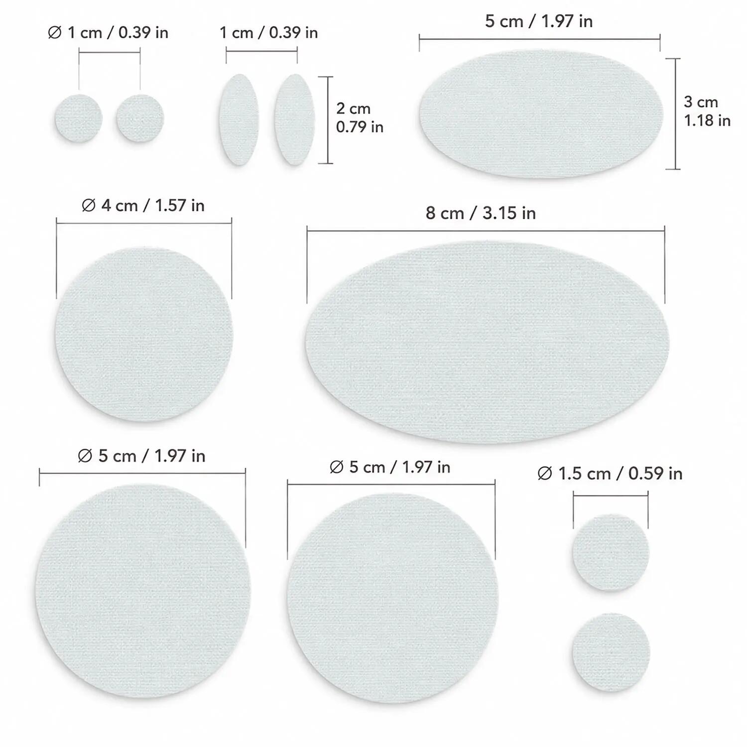 Patchs réparation doudoune aZengear blanc pierre 11 pièces nylon imperméable 3/11