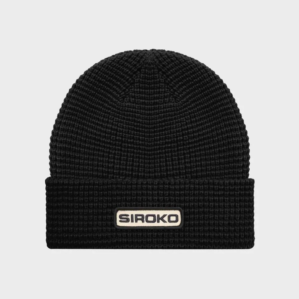 Men & Women waffle-knit hiking beanie Sequoia Black Black 3/7