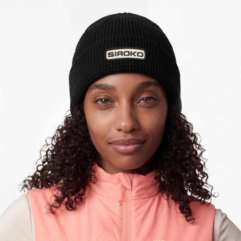 Men & Women waffle-knit hiking beanie Sequoia Black Black 5/7