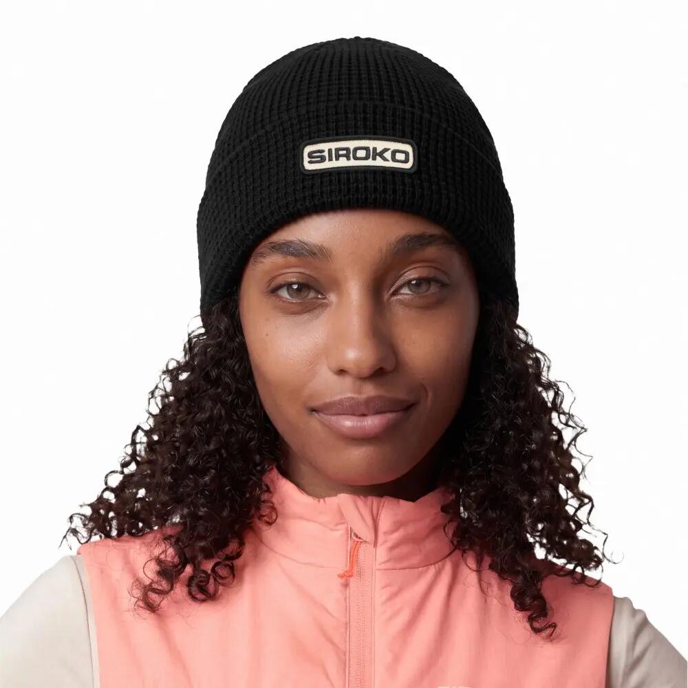 Men & Women waffle-knit hiking beanie Sequoia Black Black 2/7