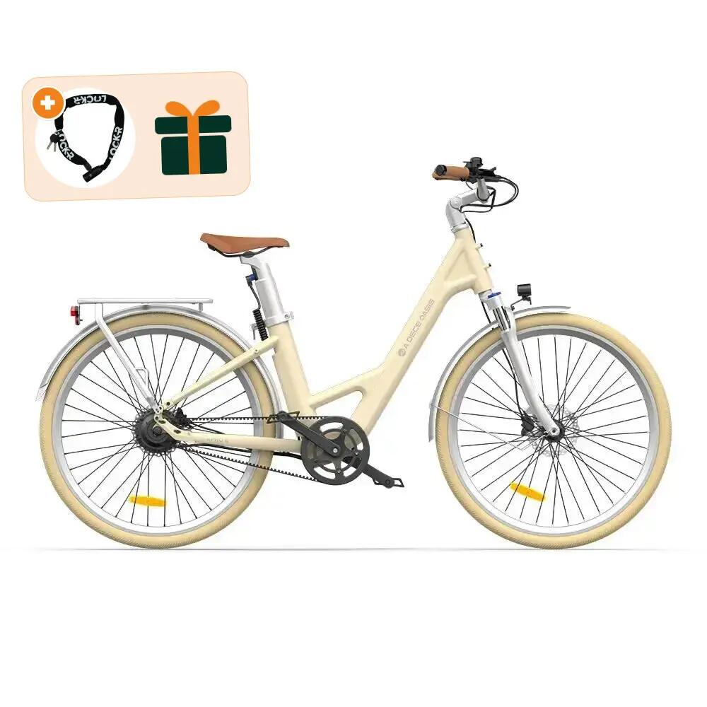 Air 28 Pro - Elektrische fiets - 28 inch - 250W - riemaandrijving - Beige 1/5