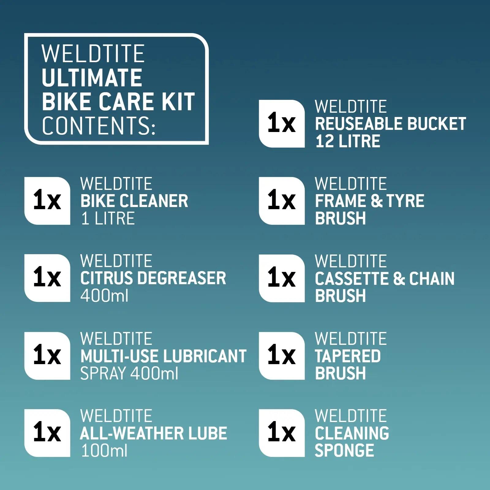 Kit completo cura della bicicletta Weldtite Ultimate Bike Care Kit (9-in-1) 6/7