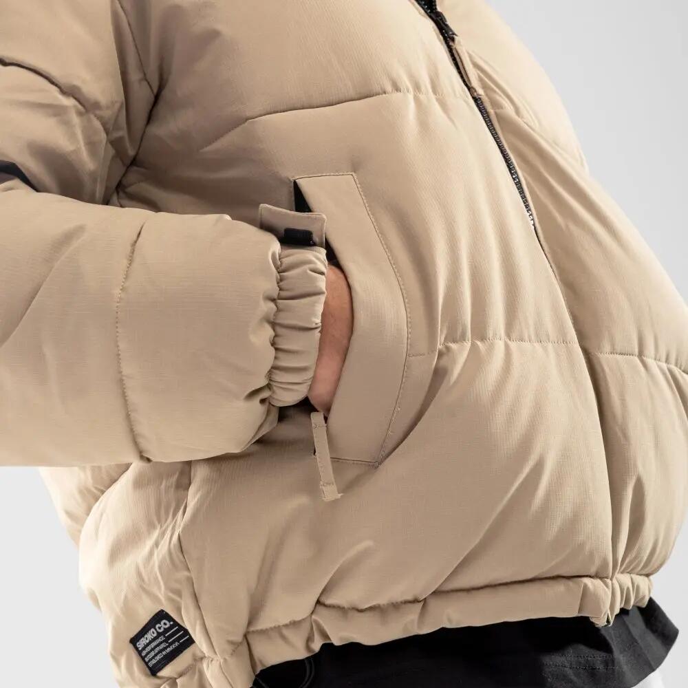 Heren Lifestyle waterbestendig puffer jack Clive Beige 4/7