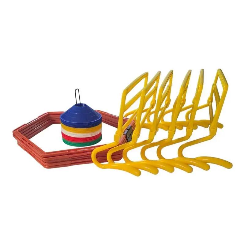 Set antrenament Master scarita hexagonala, 50 copete, 6 obstacole reglabile 3/11