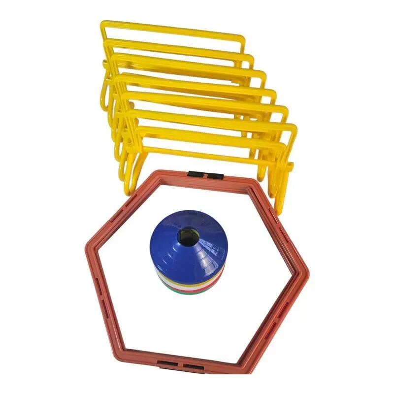 Set antrenament Master scarita hexagonala, 50 copete, 6 obstacole reglabile 2/11