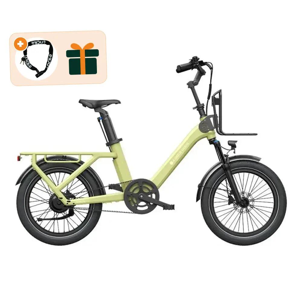 Air One Ultra - Elektrische fiets - 20 inch - 250W - riemaandrijving - Geel 1/5