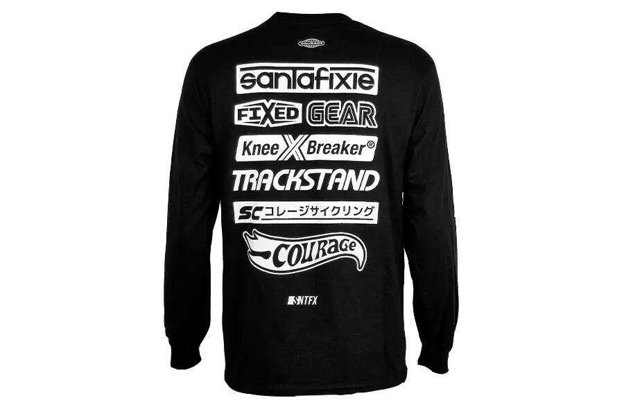 Camiseta Manga Larga Santafixie x Courage Limited Edition Negro 2/7