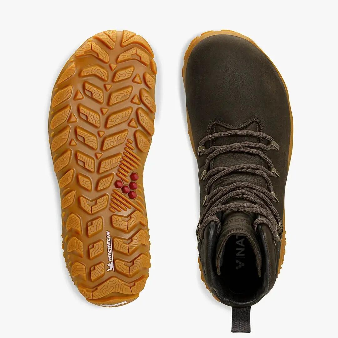 Męskie turystyczne buty barefoot Vivobarefoot TRACKER WINTER II SG MENS OBSIDIAN 6/7