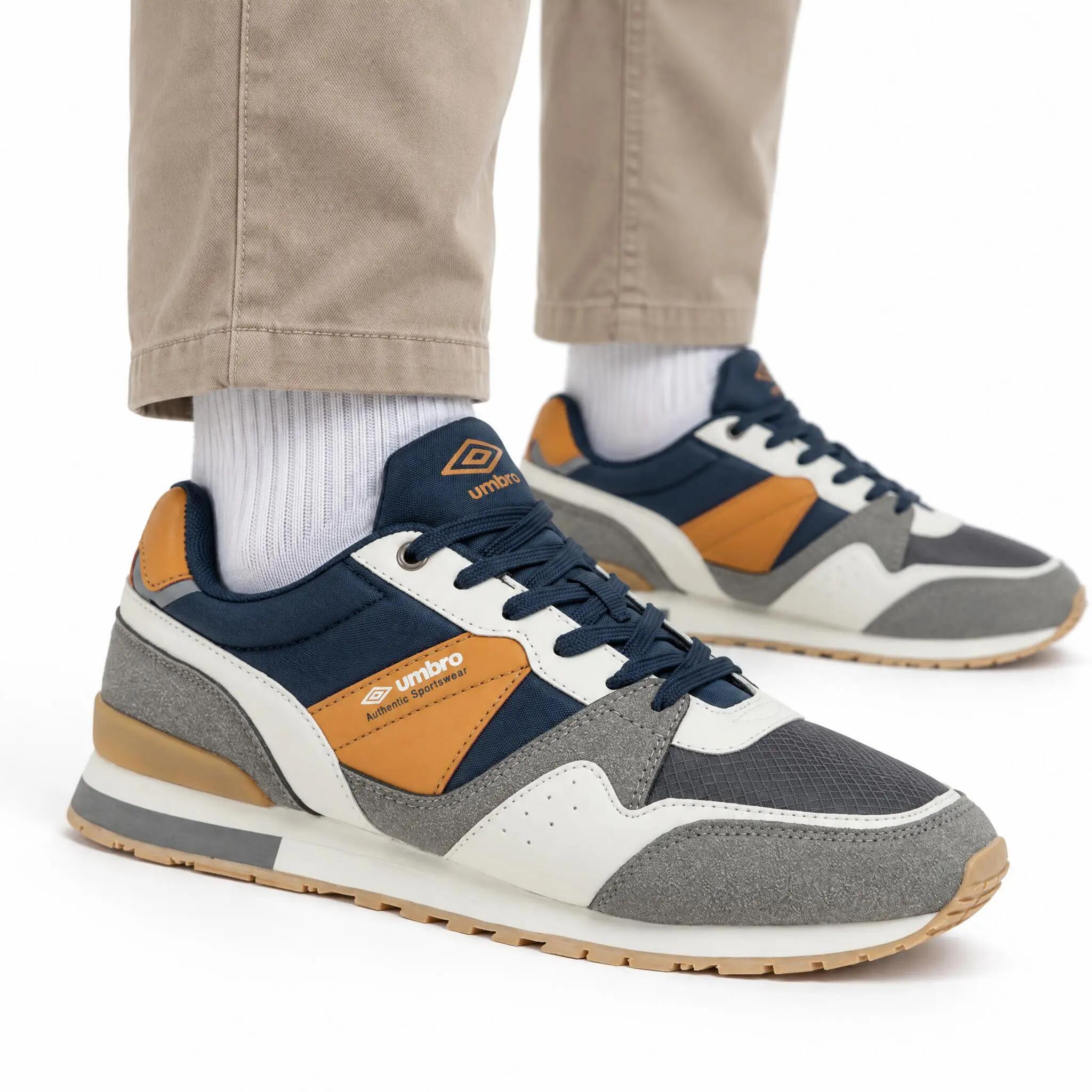 Zapatillas Umbro Blancas, Azules y Camel para Hombre 973590 5/7