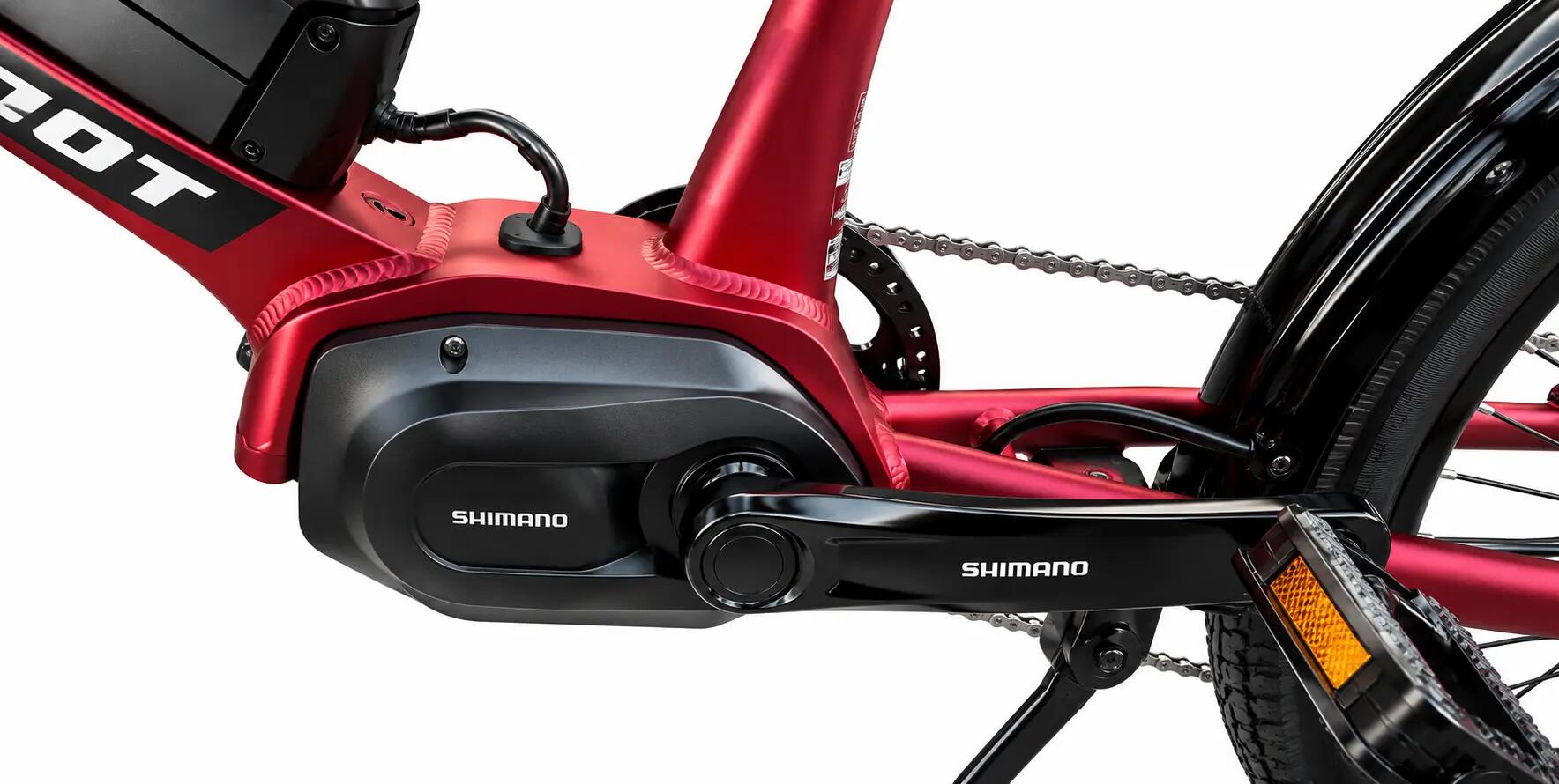 Cargo Ebike VOLT LITE 3.0 Motor Central Shimano E5000 Alivio 540Wh Bordeaux 6/15