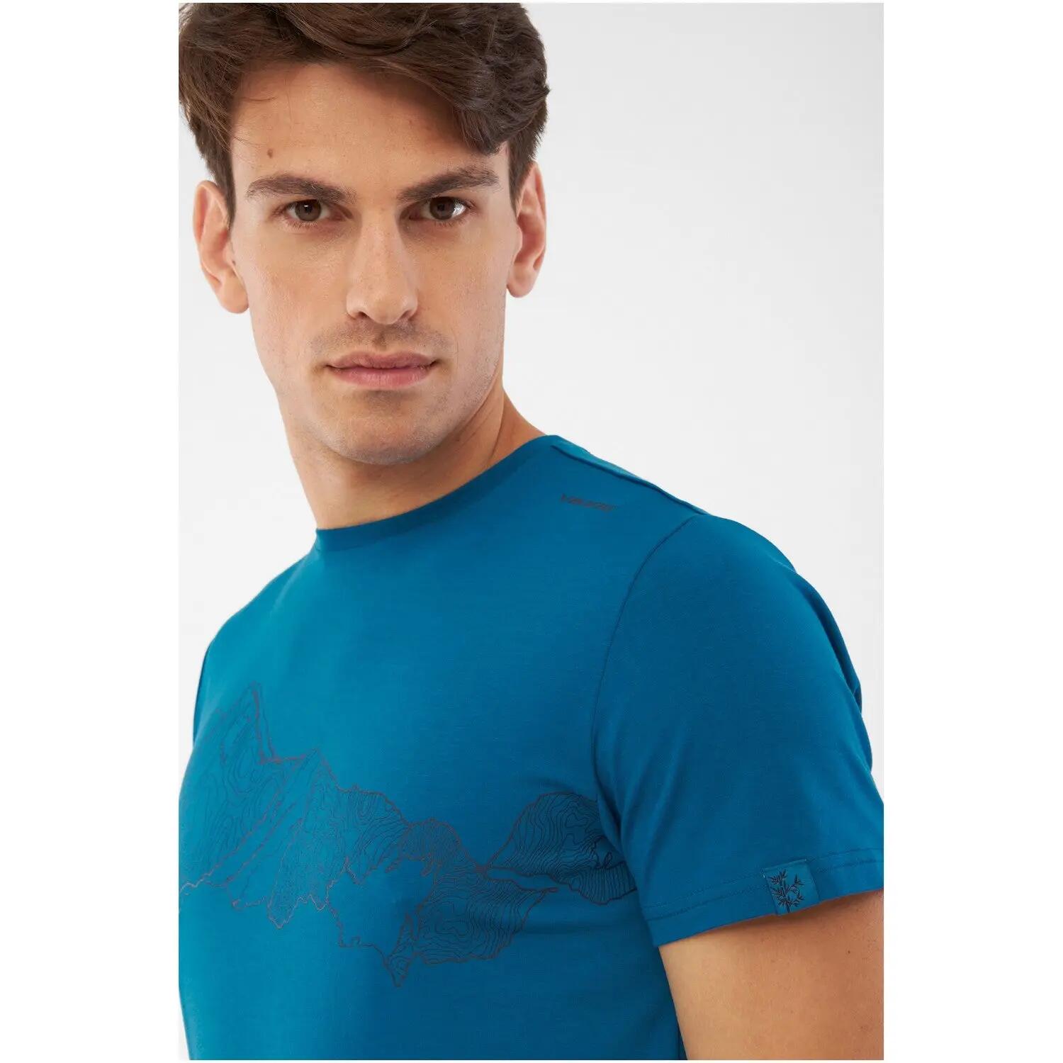 Tee-shirt Randonnée Homme en Bambou VIKING "Lenta Bamboo Light Man" Bleu 8/8