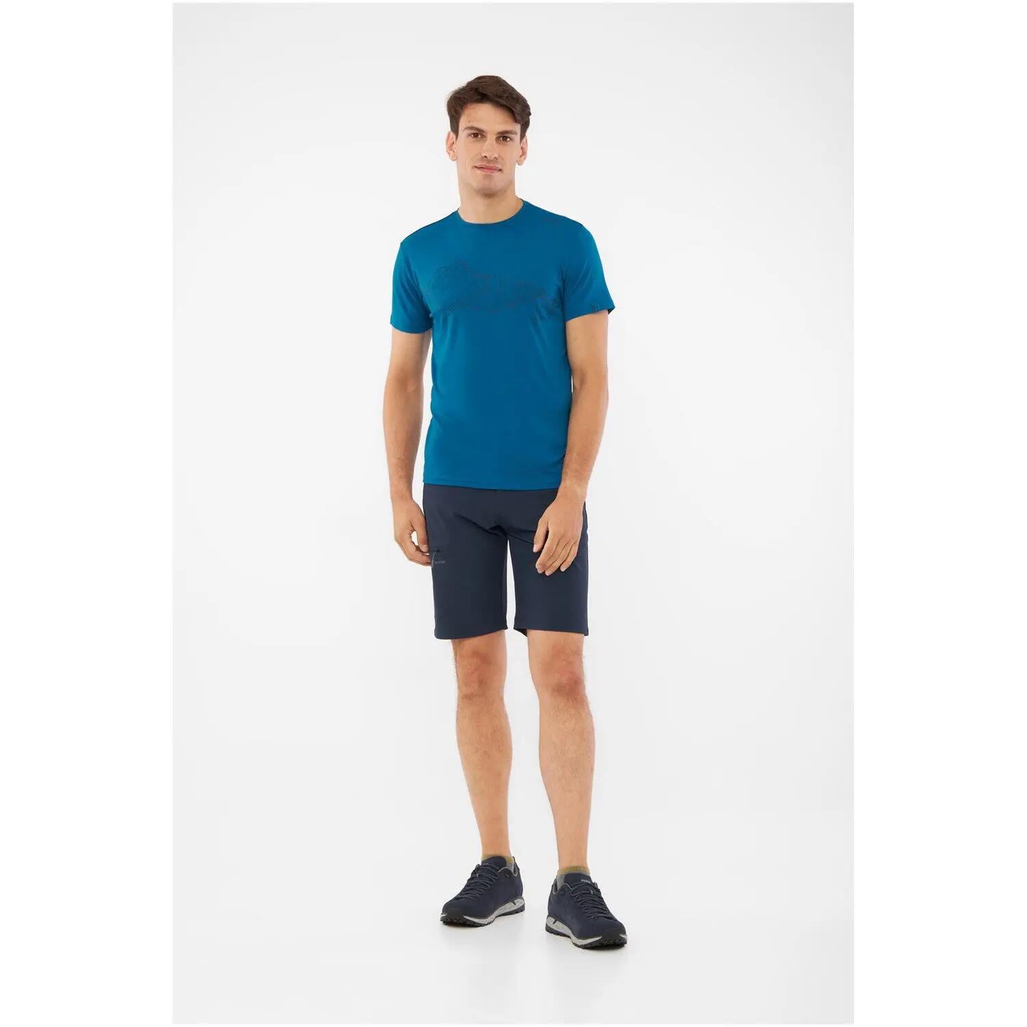Tee-shirt Randonnée Homme en Bambou VIKING "Lenta Bamboo Light Man" Bleu 3/8