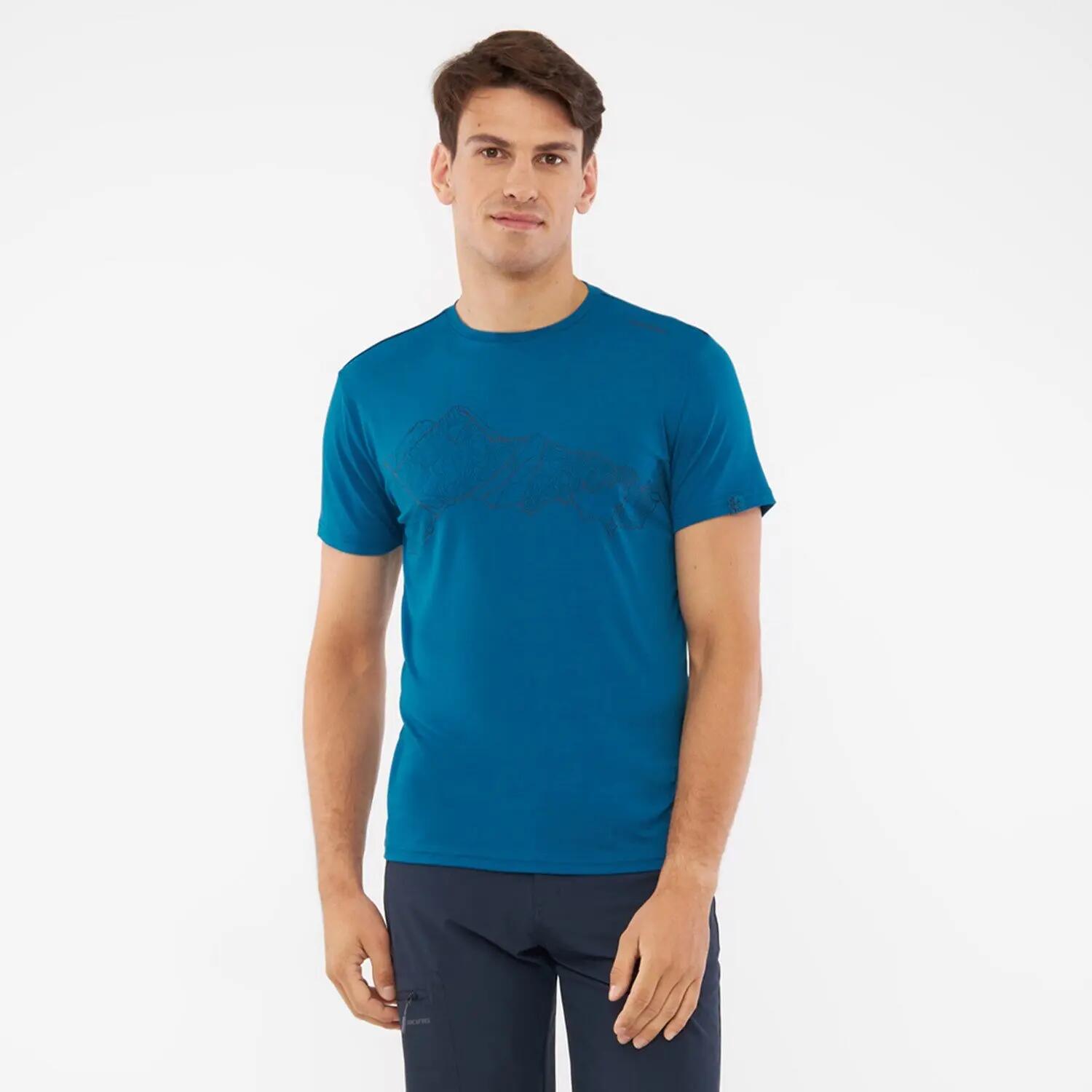 Tee-shirt Randonnée Homme en Bambou VIKING "Lenta Bamboo Light Man" Bleu 2/8