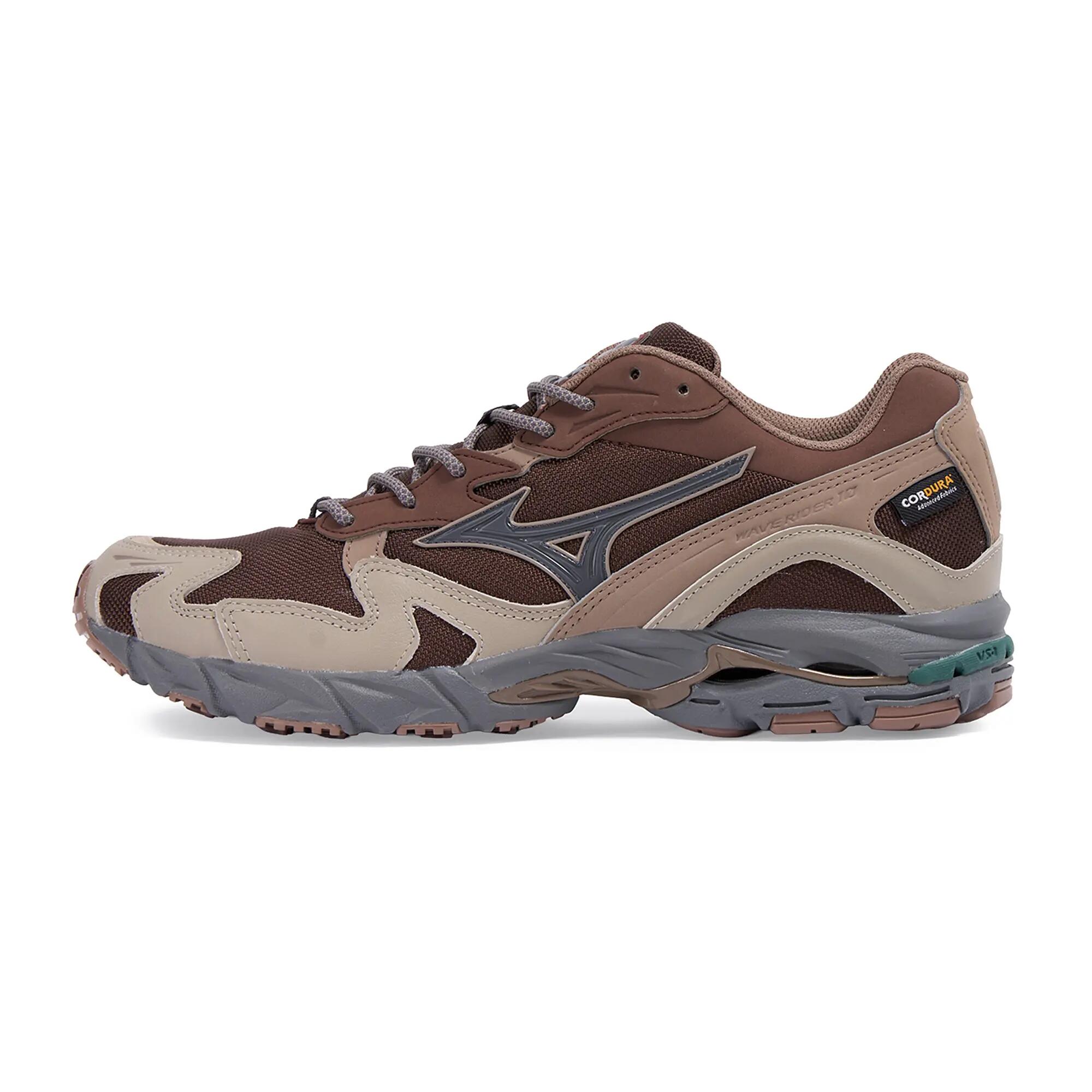 Baskets Mizuno modèle Mizuno Wave Rider 10 Cordura "Chicory Coffee" pour homme 4/4