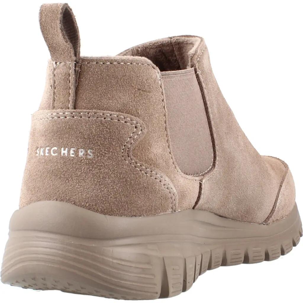 Bottines Plates Femme Skechers  Marron 3/5