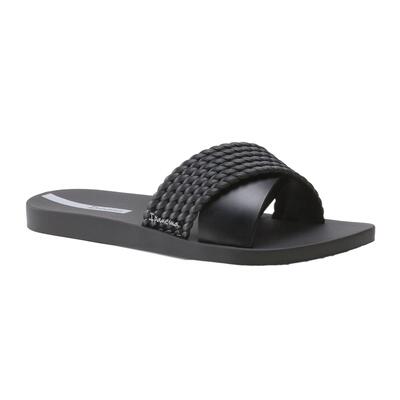Street slippers dames synthetische slippers black