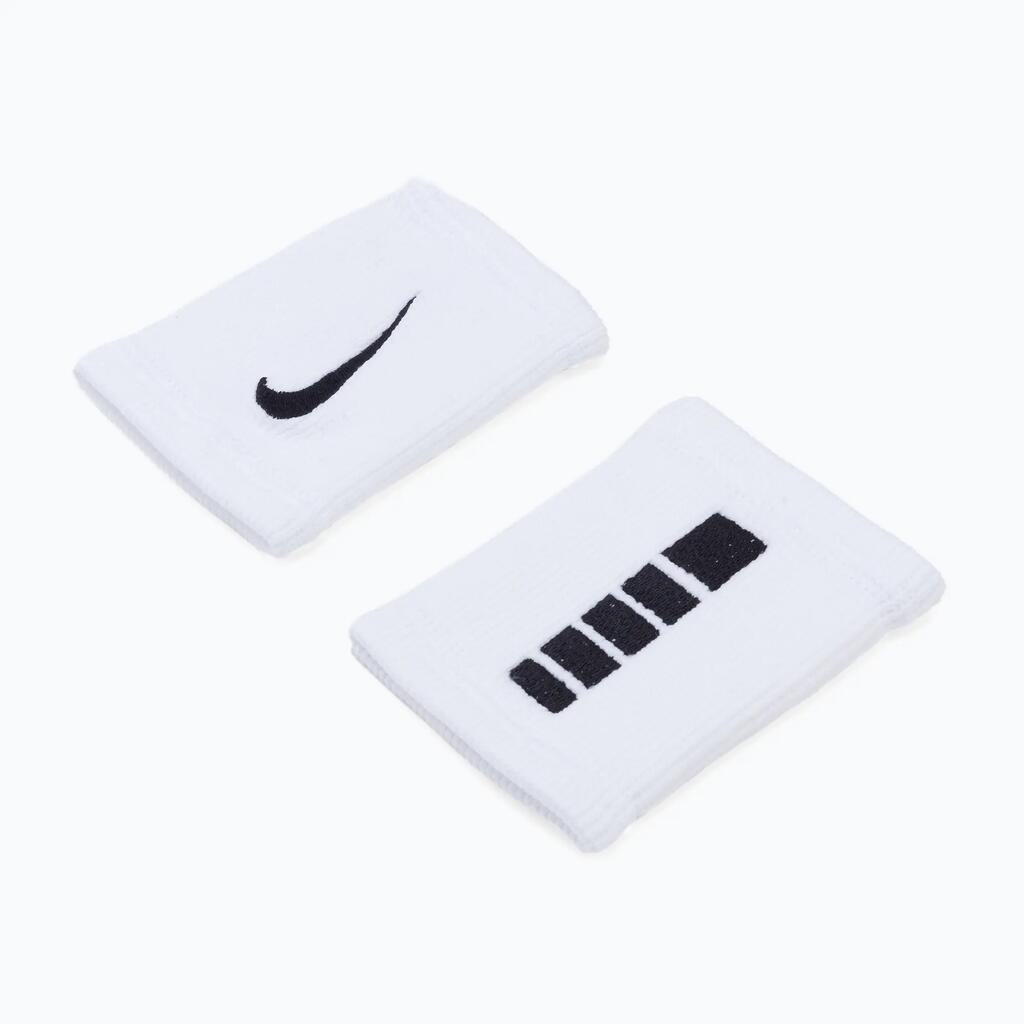 Unisex Adult Elite Double Wide Wristband (Pack of 2) (White)