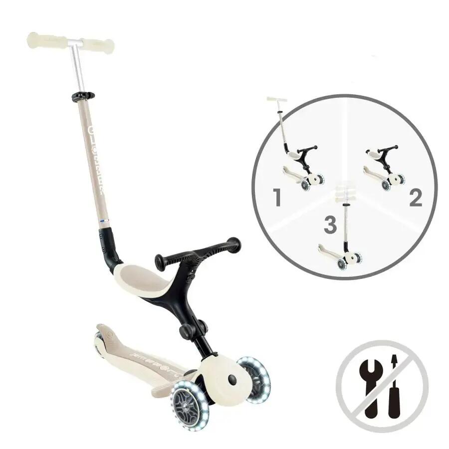 Globber Go Up Active Lights Eco Coconut 6/14
