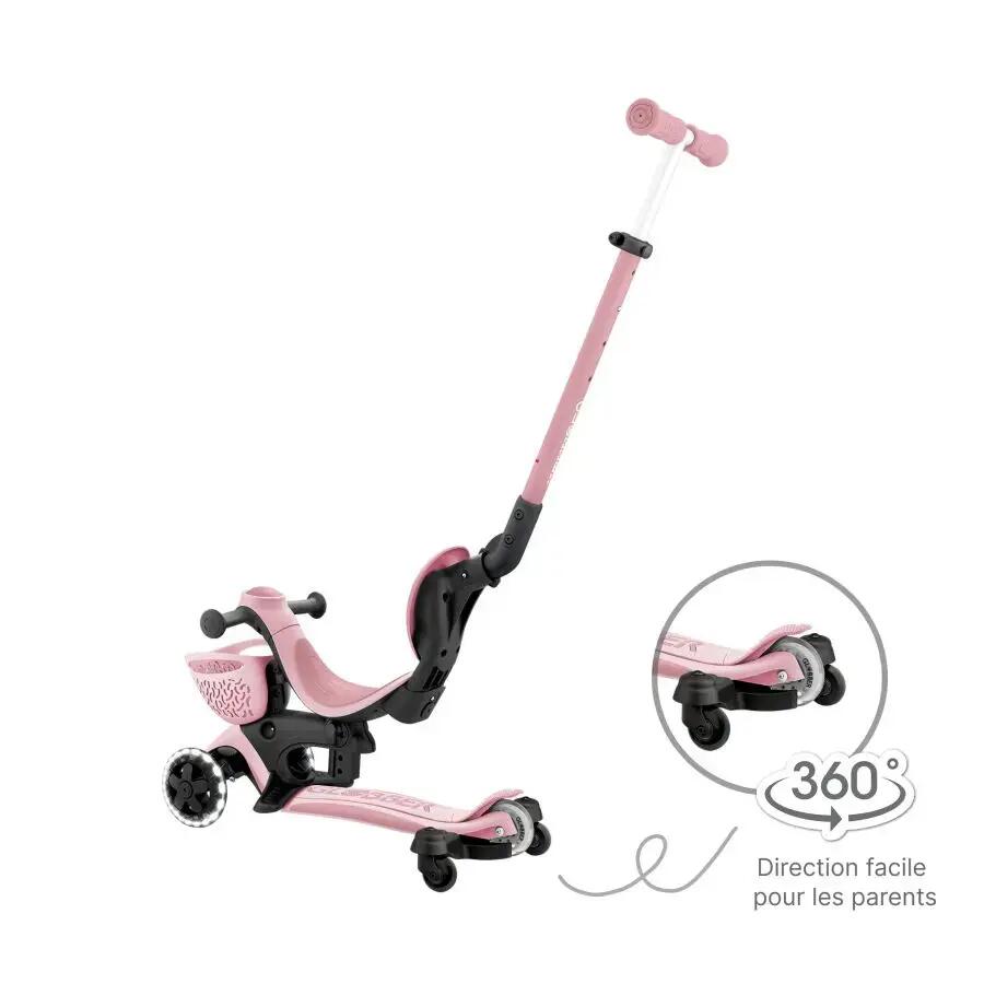 Trottinette évolutive GO-UP BABY LIGHTS 360 - Rose pastel 6/6