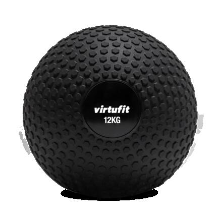 Slam Ball - Ballon Fitness - Ballon Functional training - 12 kg - Noir