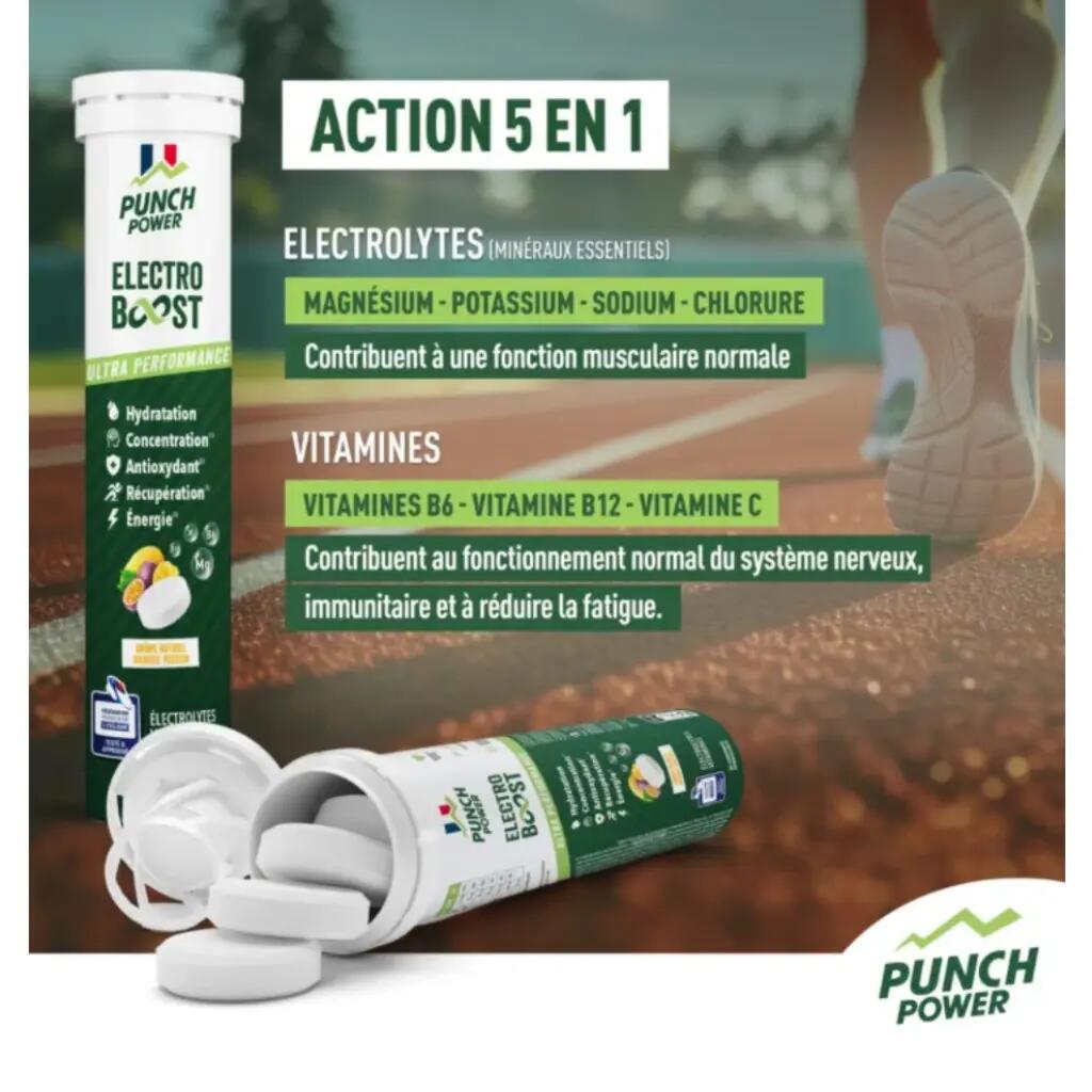 Électrolytes effervescents Punch Power ElectroBoost Mangue Passion 2/4