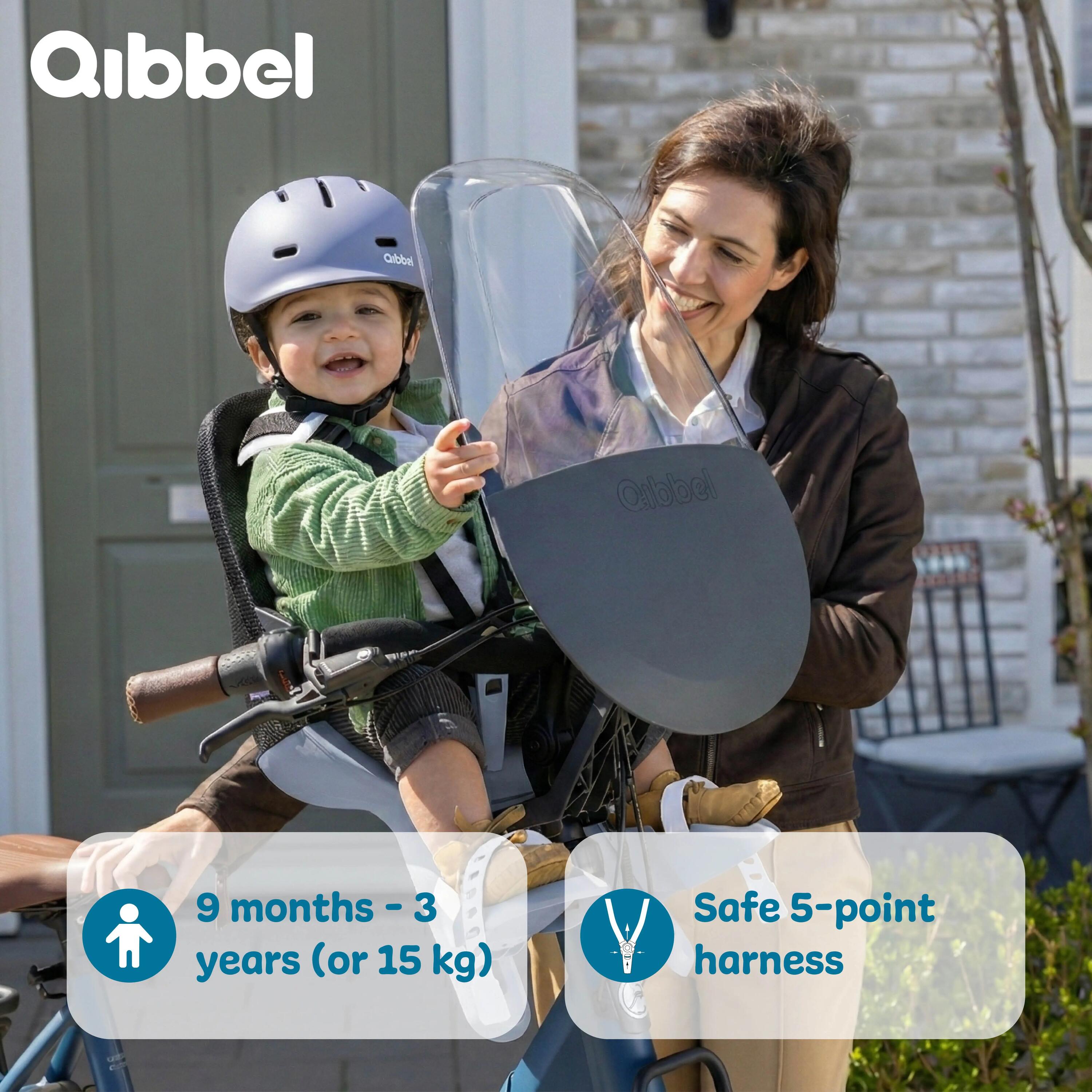 Qibbel Air, Siège vélo avant, Gris Galet 2/5