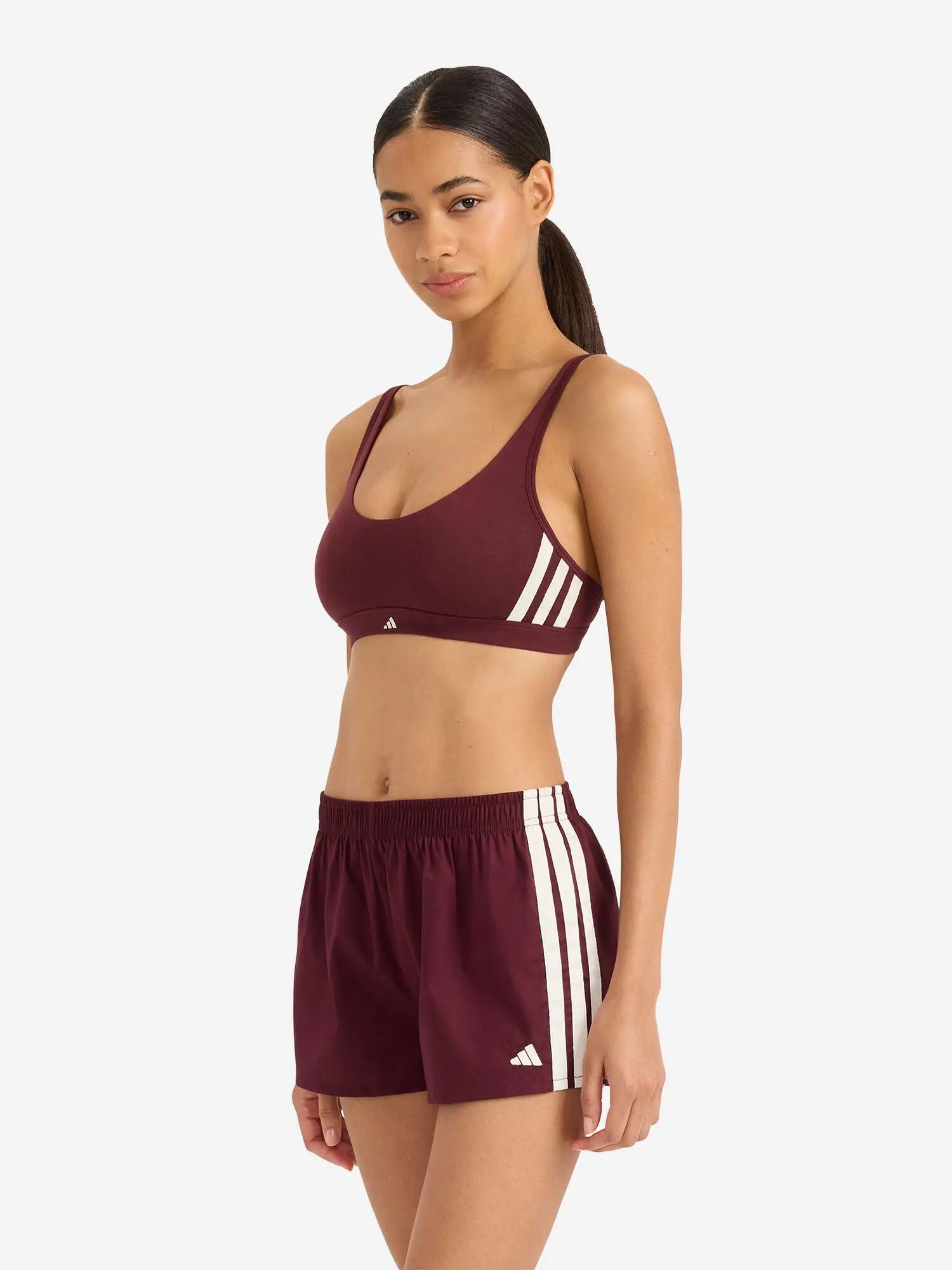 Bralette soft, ohne Bügel Damen - Sport Active Essentials Cotton 3 Stripes 6/7