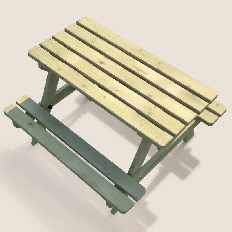 Table de pique-nique en bois traité pour enfants dès 18 mois AUREA 4/5