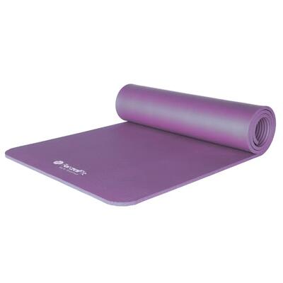 Ivol yoga mat met draagriem - extra dik 10 mm - paars
