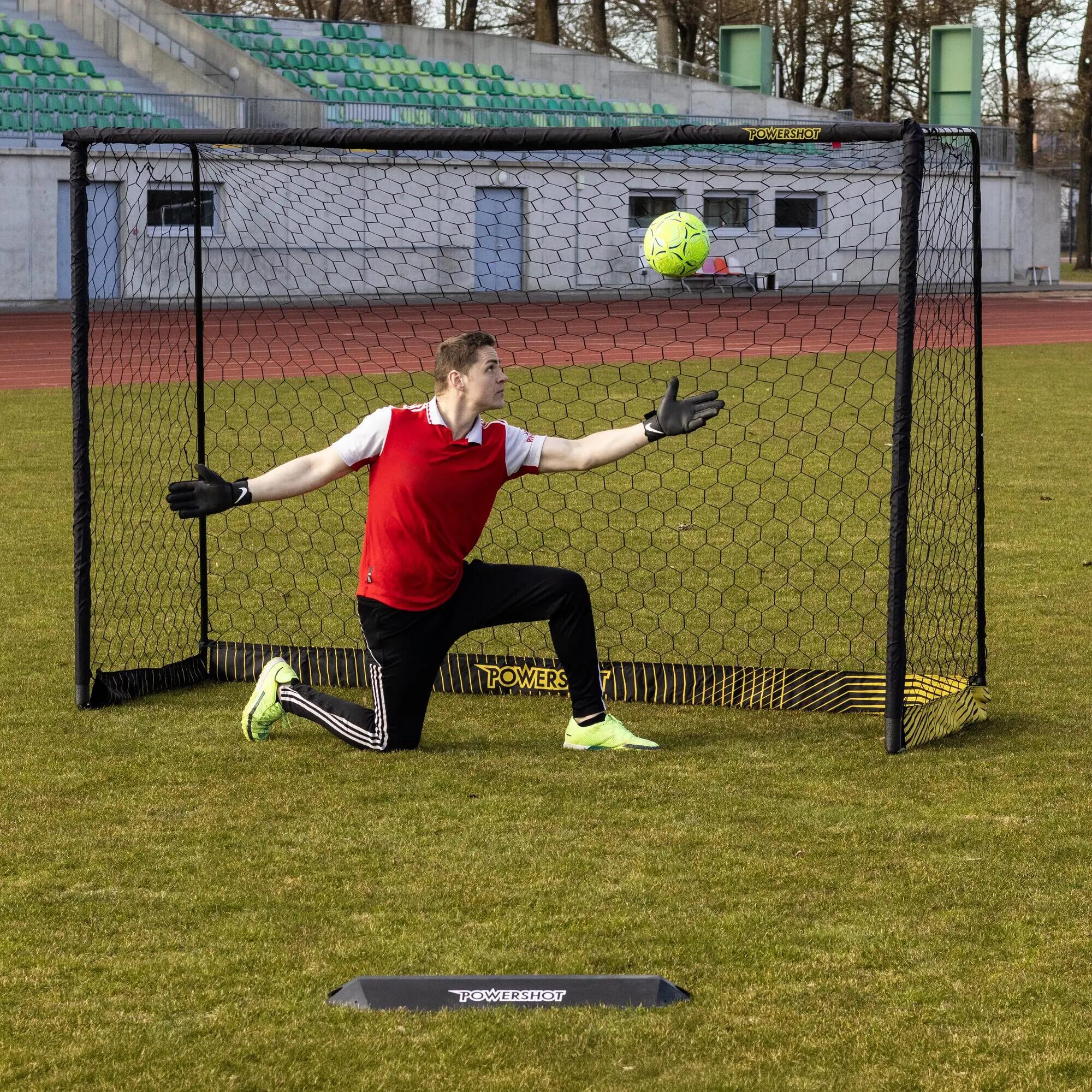But de football 3x2m acier noir avec mousse protectrice et sac 7/7