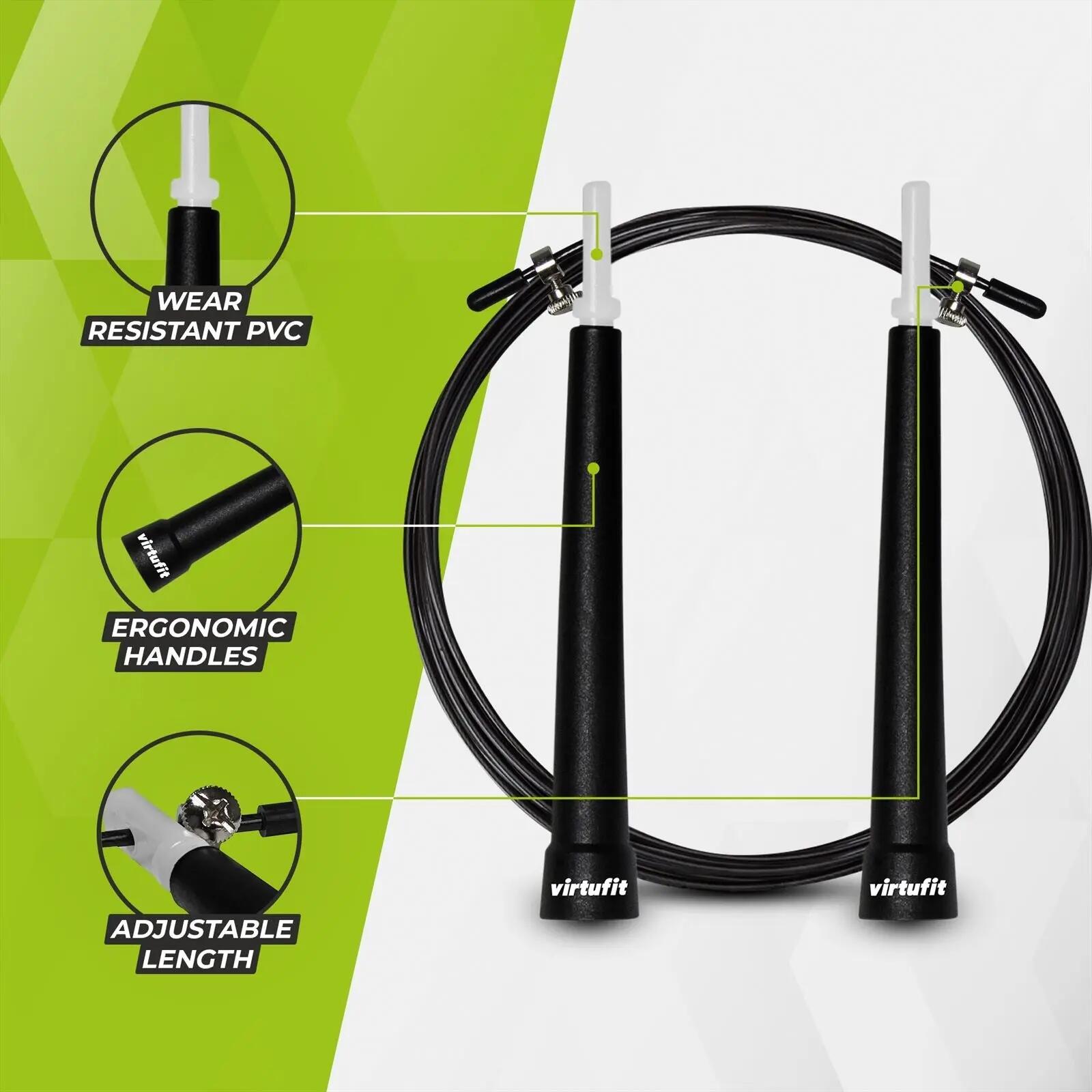 Speedrope jump rope - Adjustable - Black 4/4