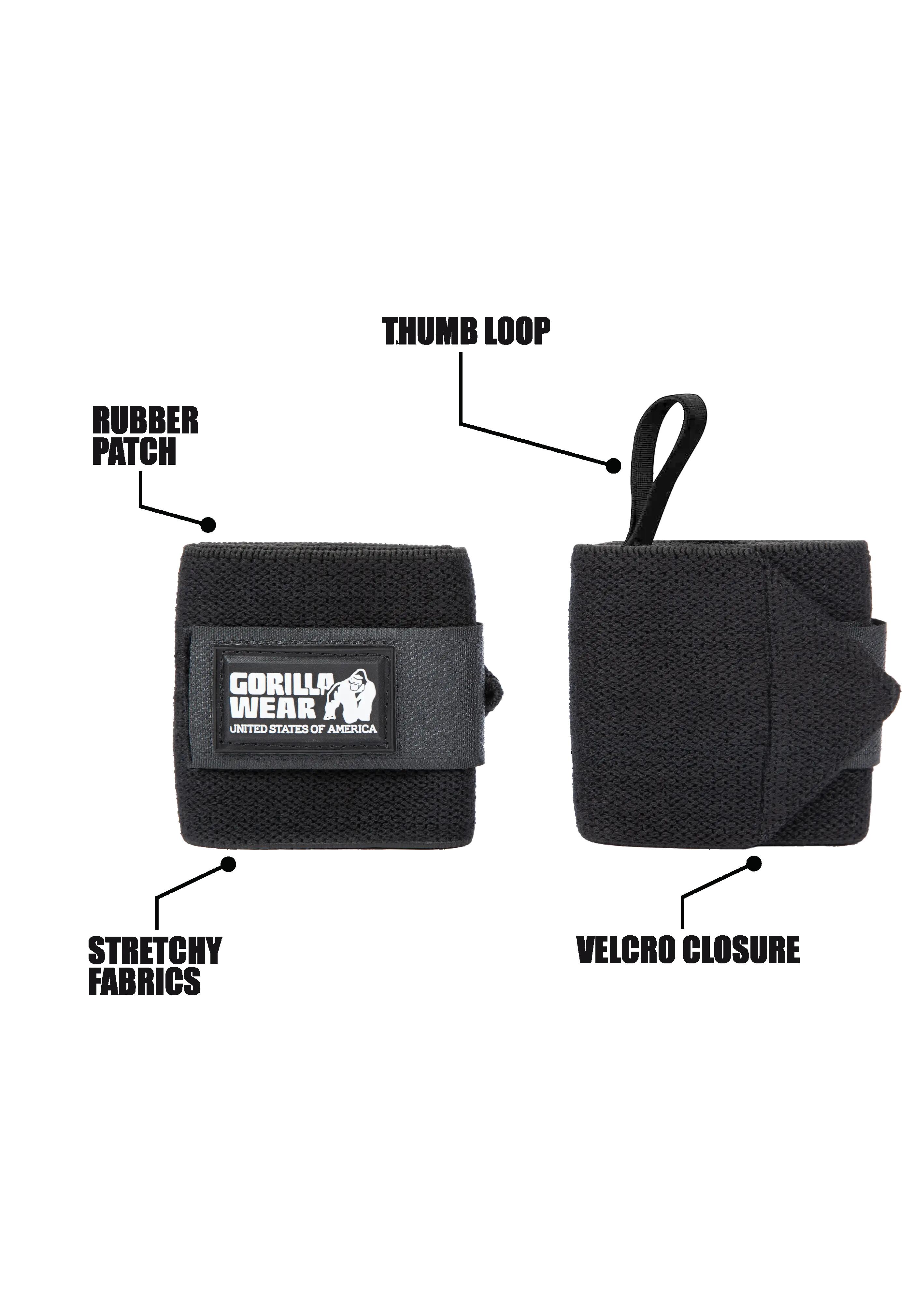 Wrist Wraps Basic - Preto/Branco 4/7