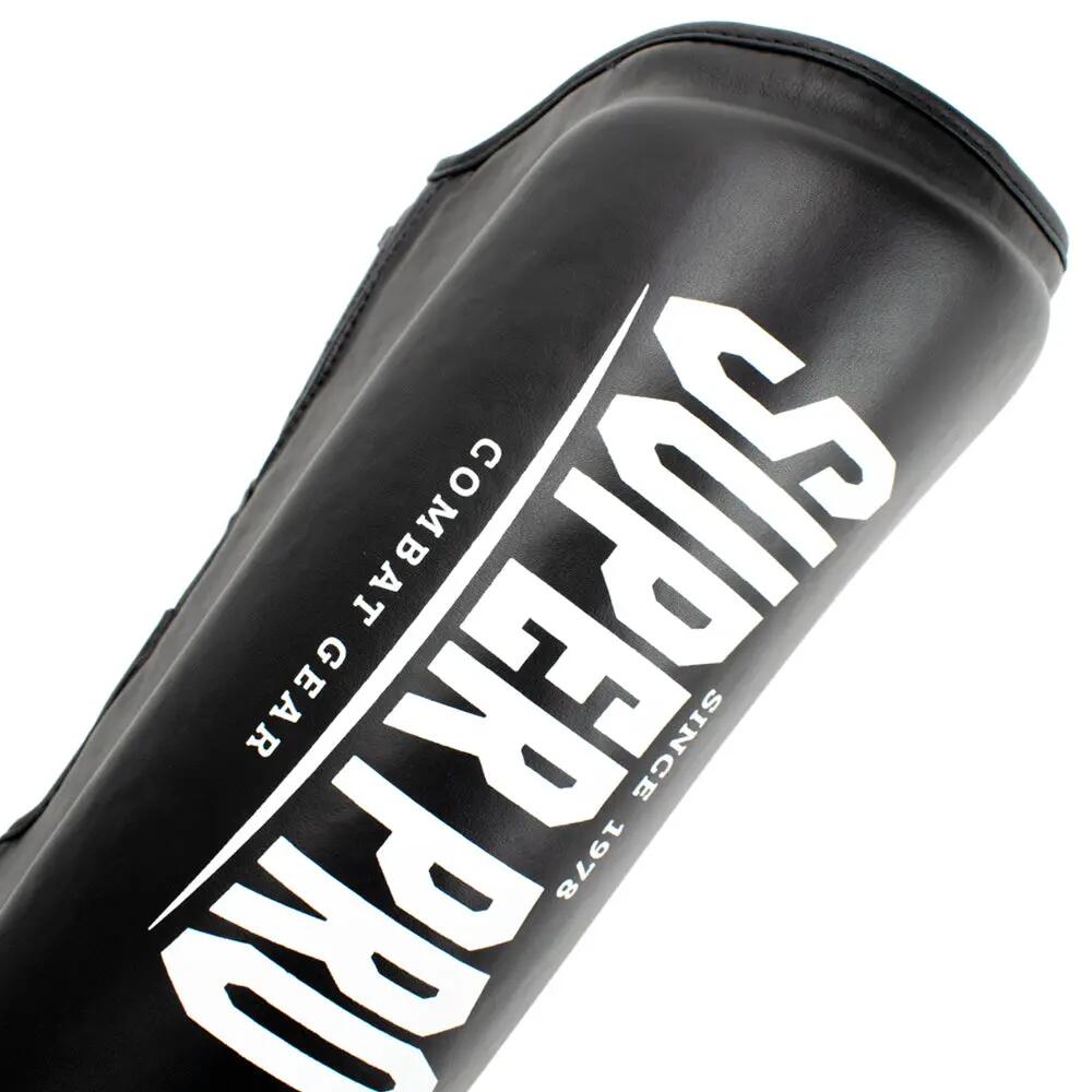 Protège-tibias de kick-boxing - Protector - Noir/Blanc 4/5
