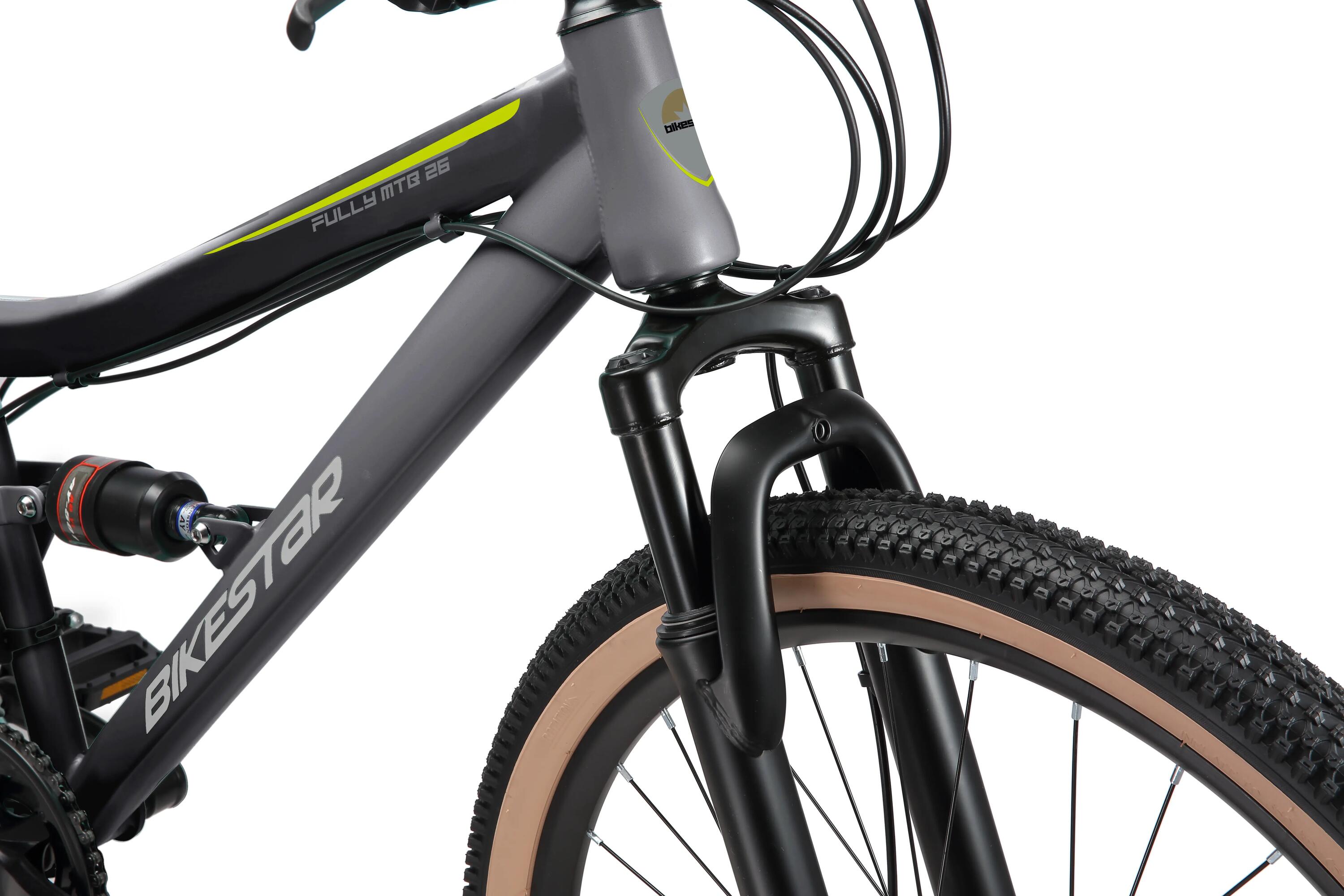 VTT 26", tout suspendu, 21 vitesses, frein à disque 10/14