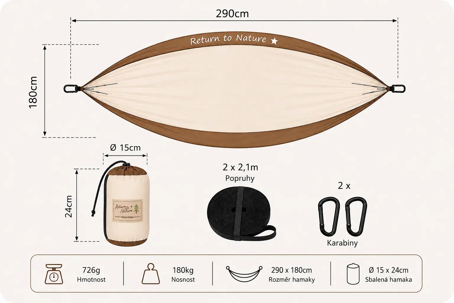 Függőágy Ultralight Swing Double Upgrade NH21DC011 8/8